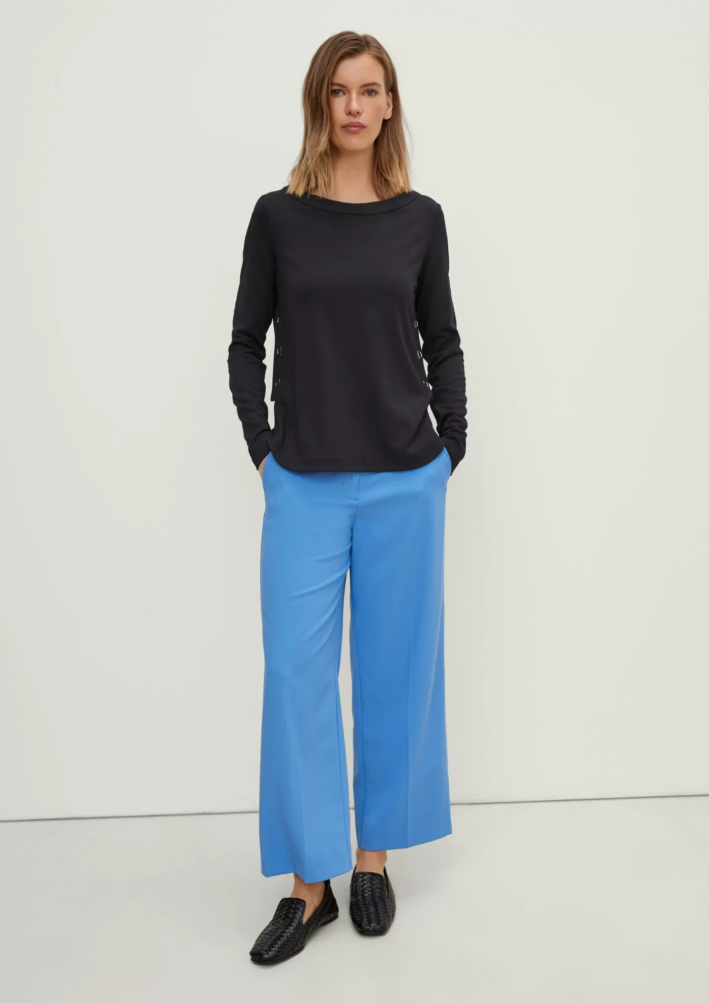 Clearance Comma Langarmshirt Mit Knopfen