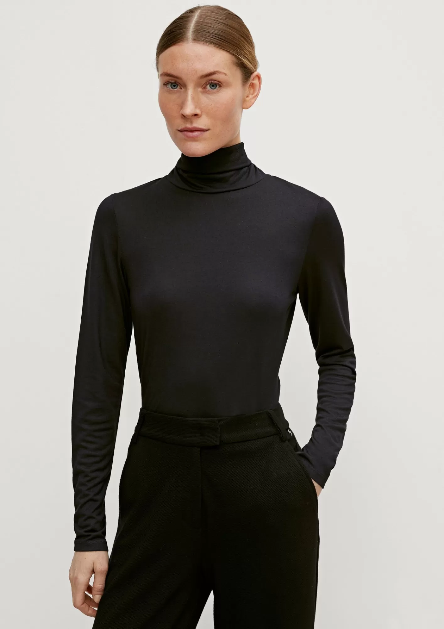 Cheap Comma Langarmshirt Mit Rollkragen