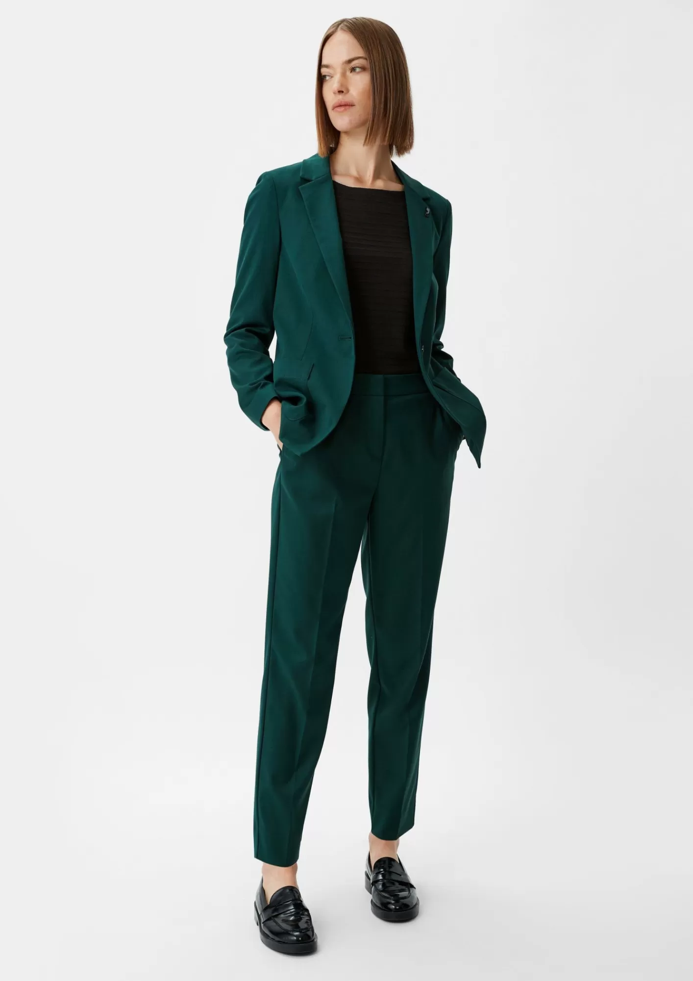 Fashion Comma Langarmshirt Mit Semitransparenten Streifen