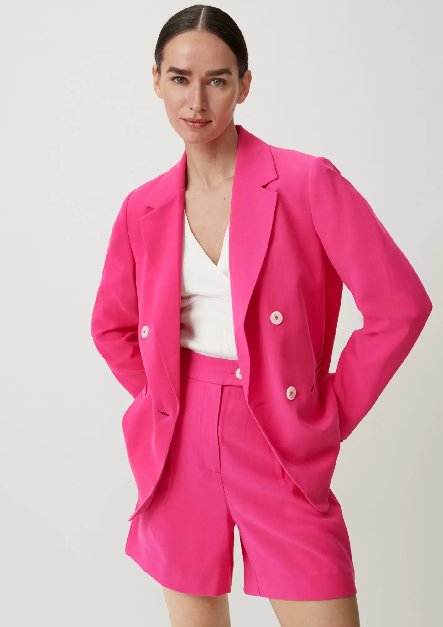 Outlet Comma Langer Blazer Aus Viskosemix