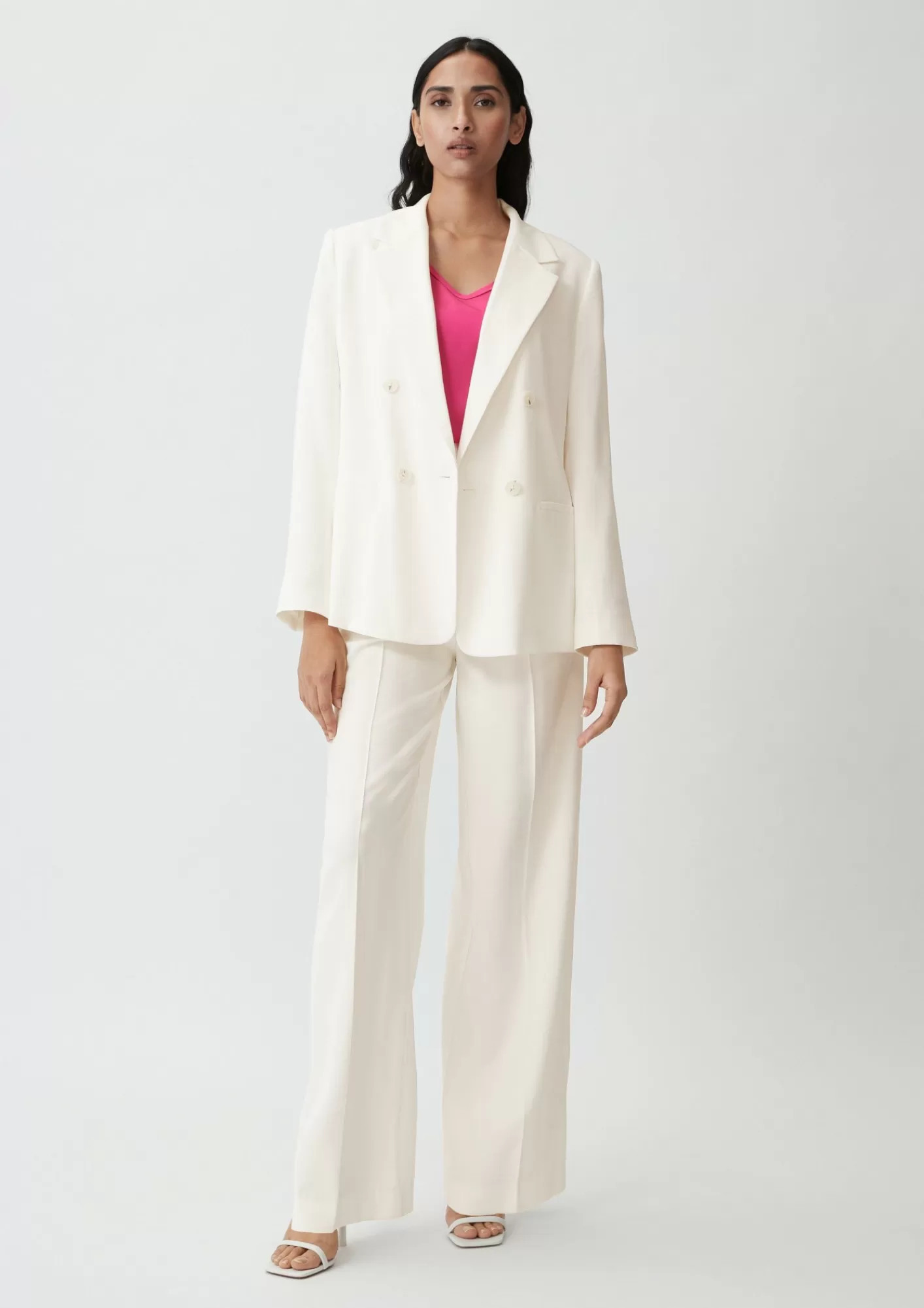 Clearance Comma Langer Blazer Aus Viskosemix
