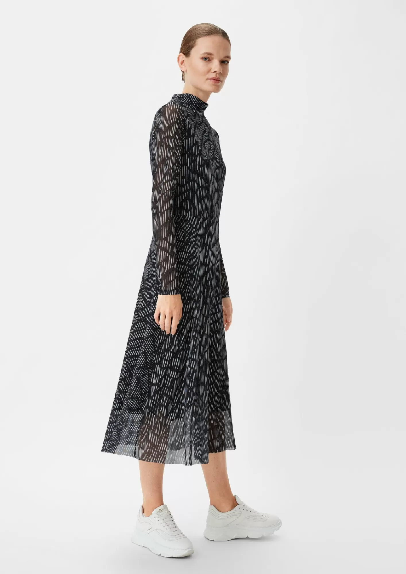 Clearance Comma Langes Kleid Aus Mesh