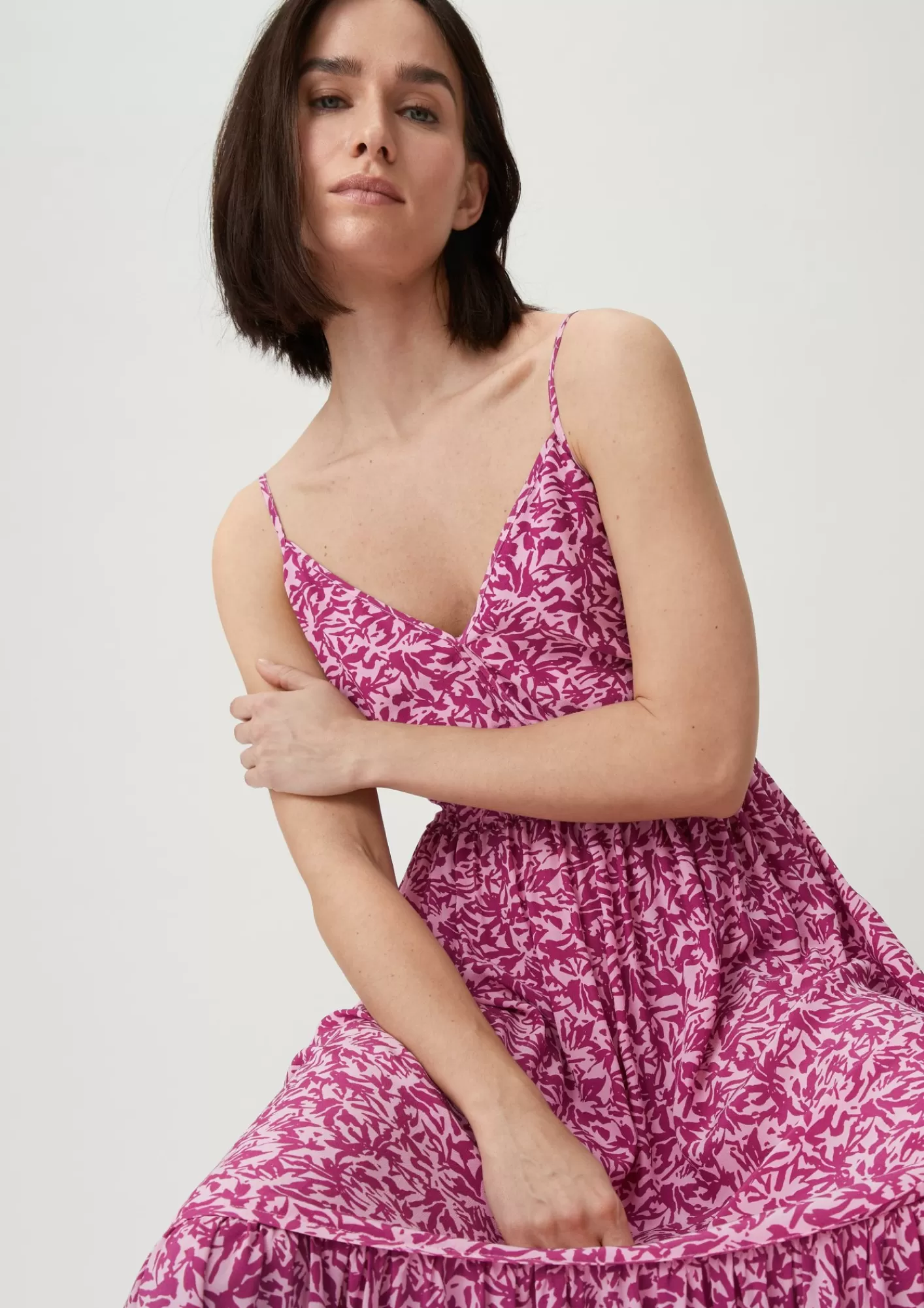 Cheap Comma Leichtes Stufenkleid Aus Viskose