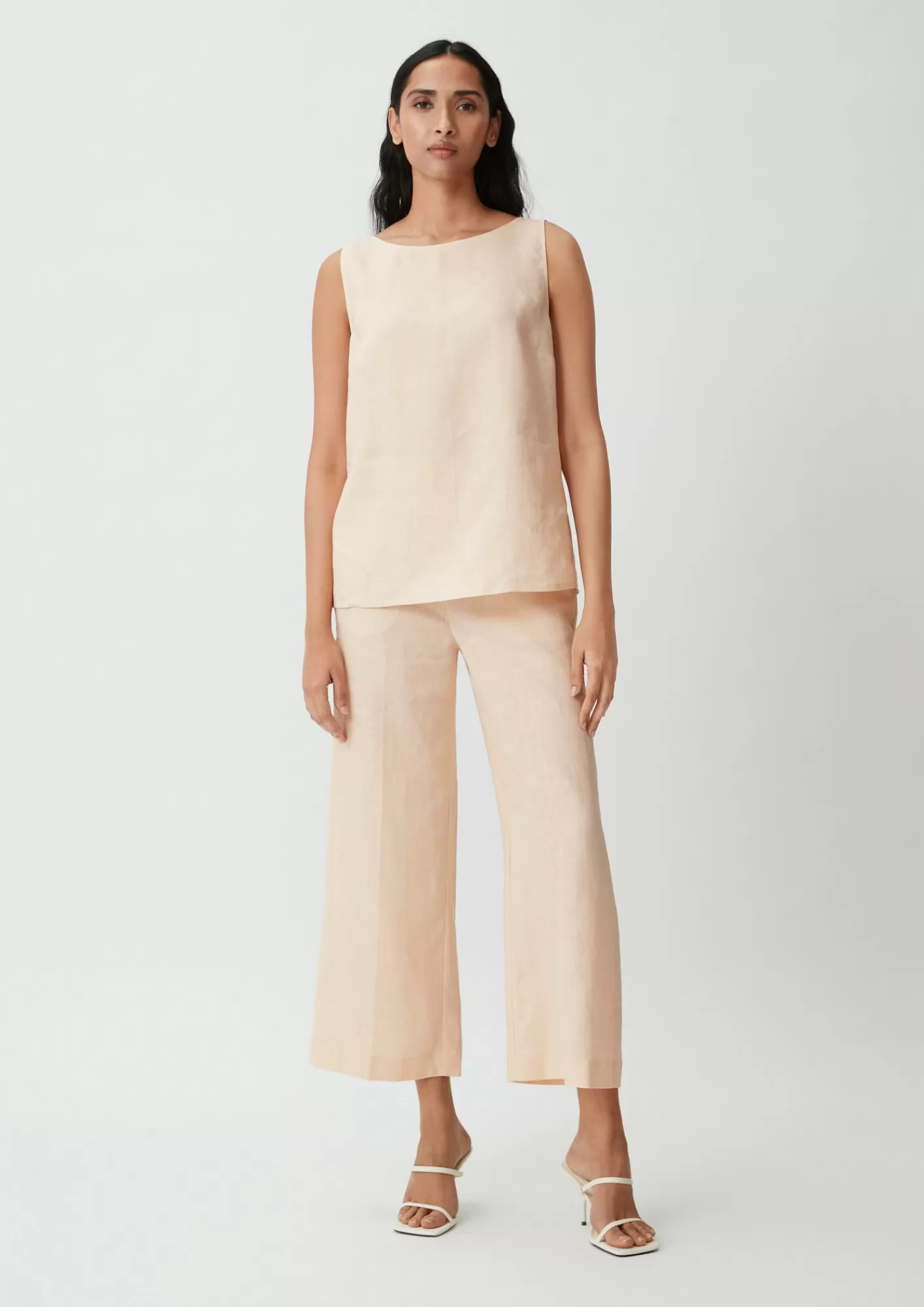 Outlet Comma Leinenbluse Mit Ruckenausschnitt