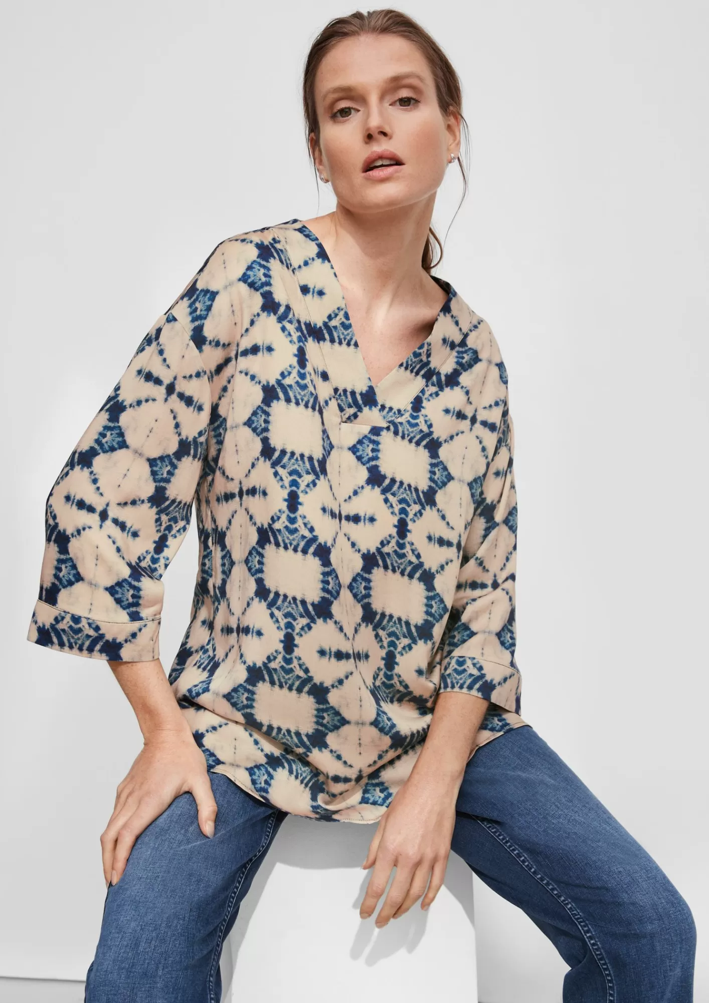 Flash Sale Comma Lockere Bluse Aus Viskose