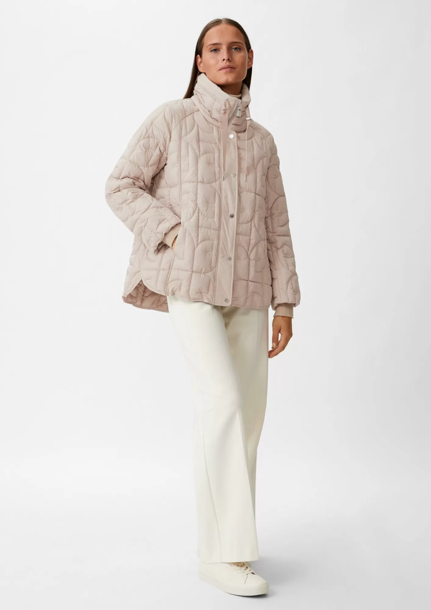 Cheap Comma Logo-Steppjacke Mit Stehkragen