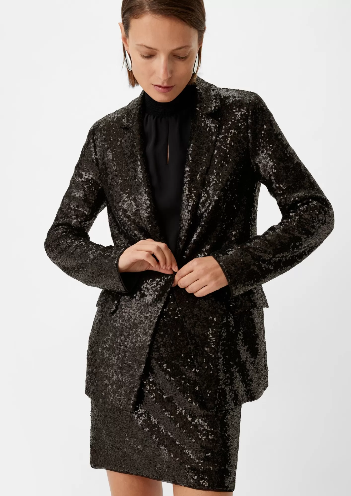 Best Sale Comma Longblazer Mit Pailletten