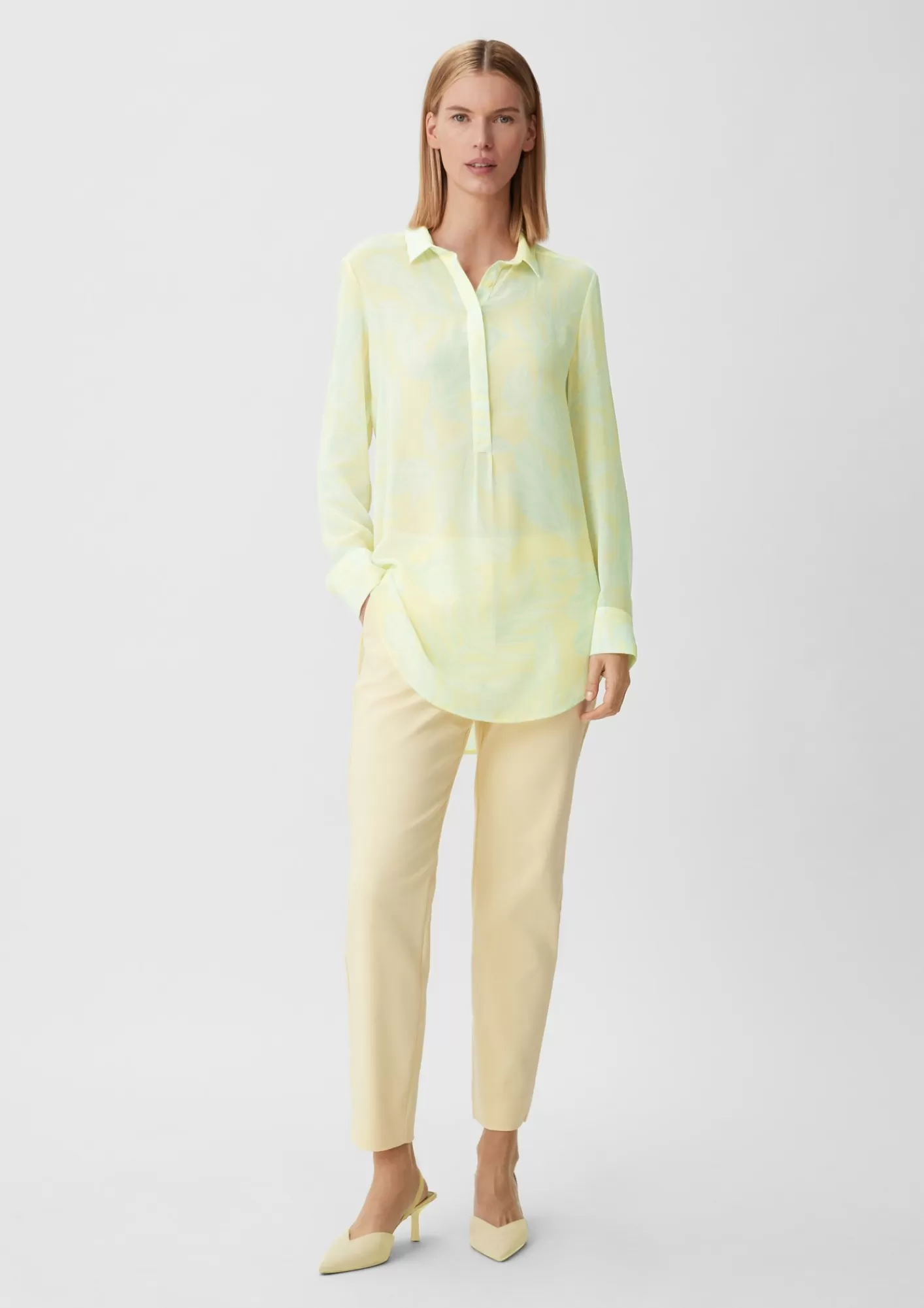 Online Comma Longbluse Aus Chiffon