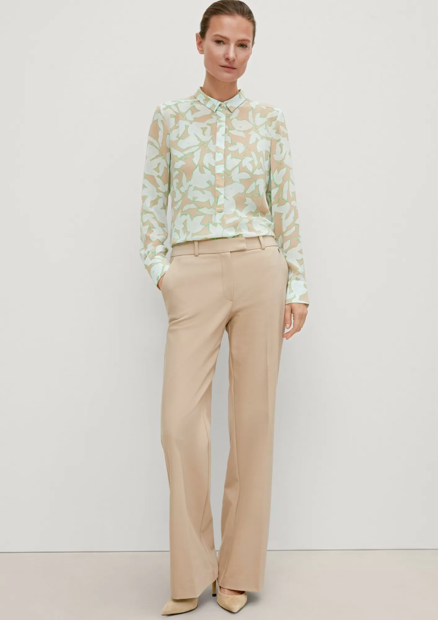 Cheap Comma Longbluse Aus Chiffon