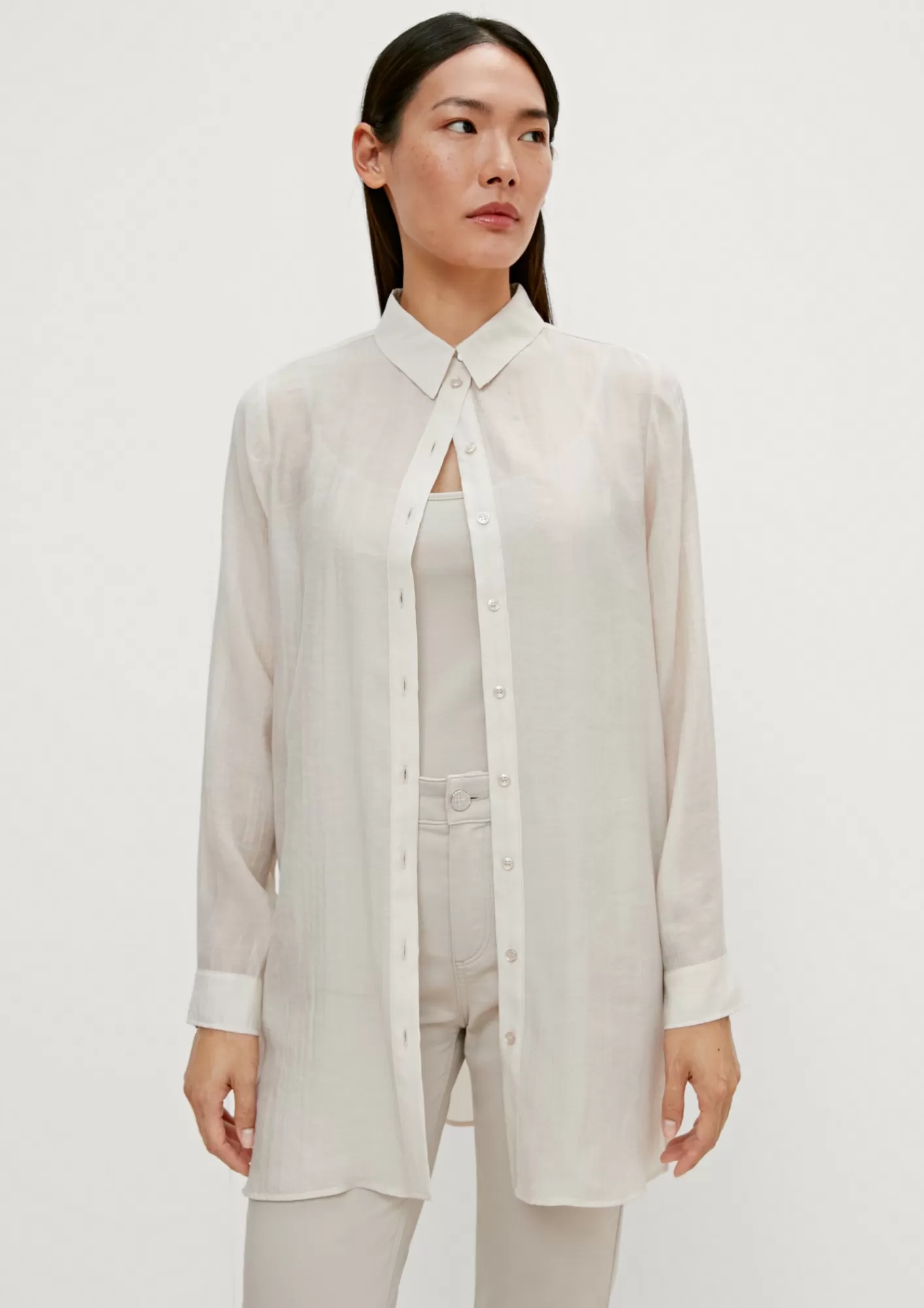 Store Comma Longbluse Aus Lyocellmix