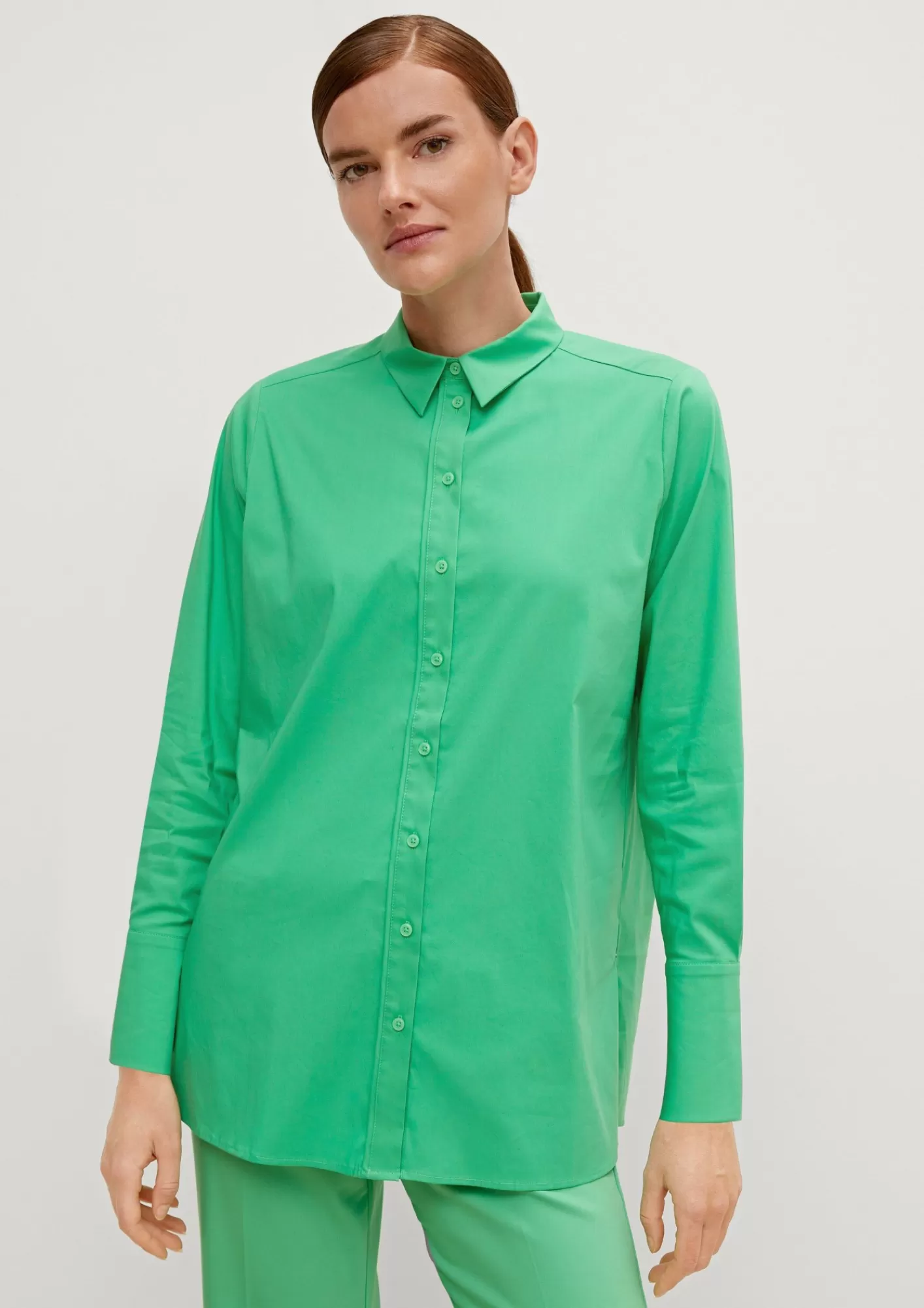 Fashion Comma Longbluse Aus Popeline