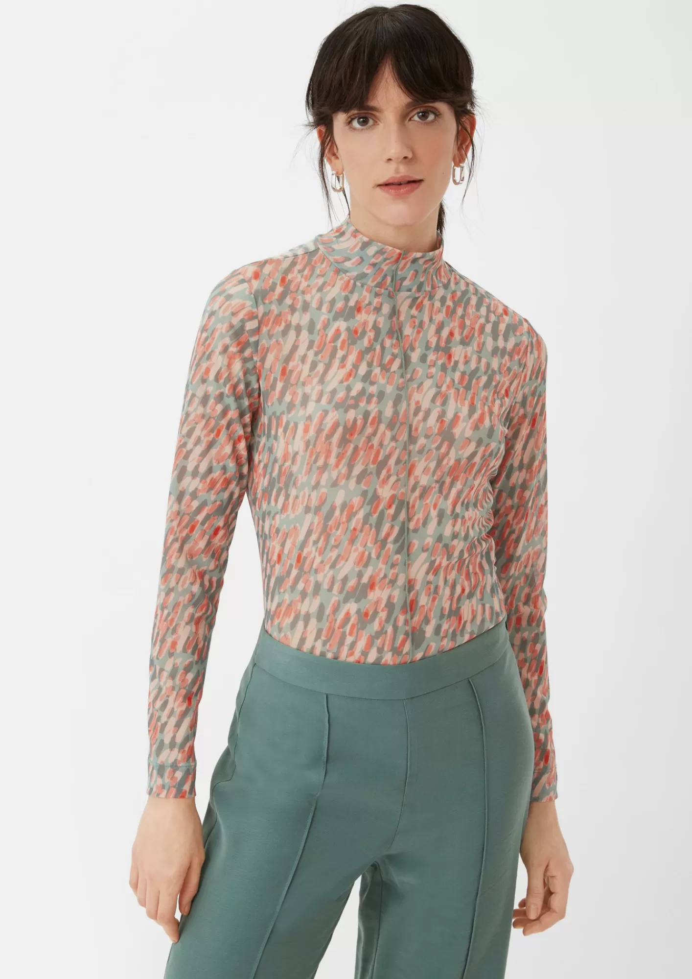 Clearance Comma Longlseeve Aus Leichtem Mesh