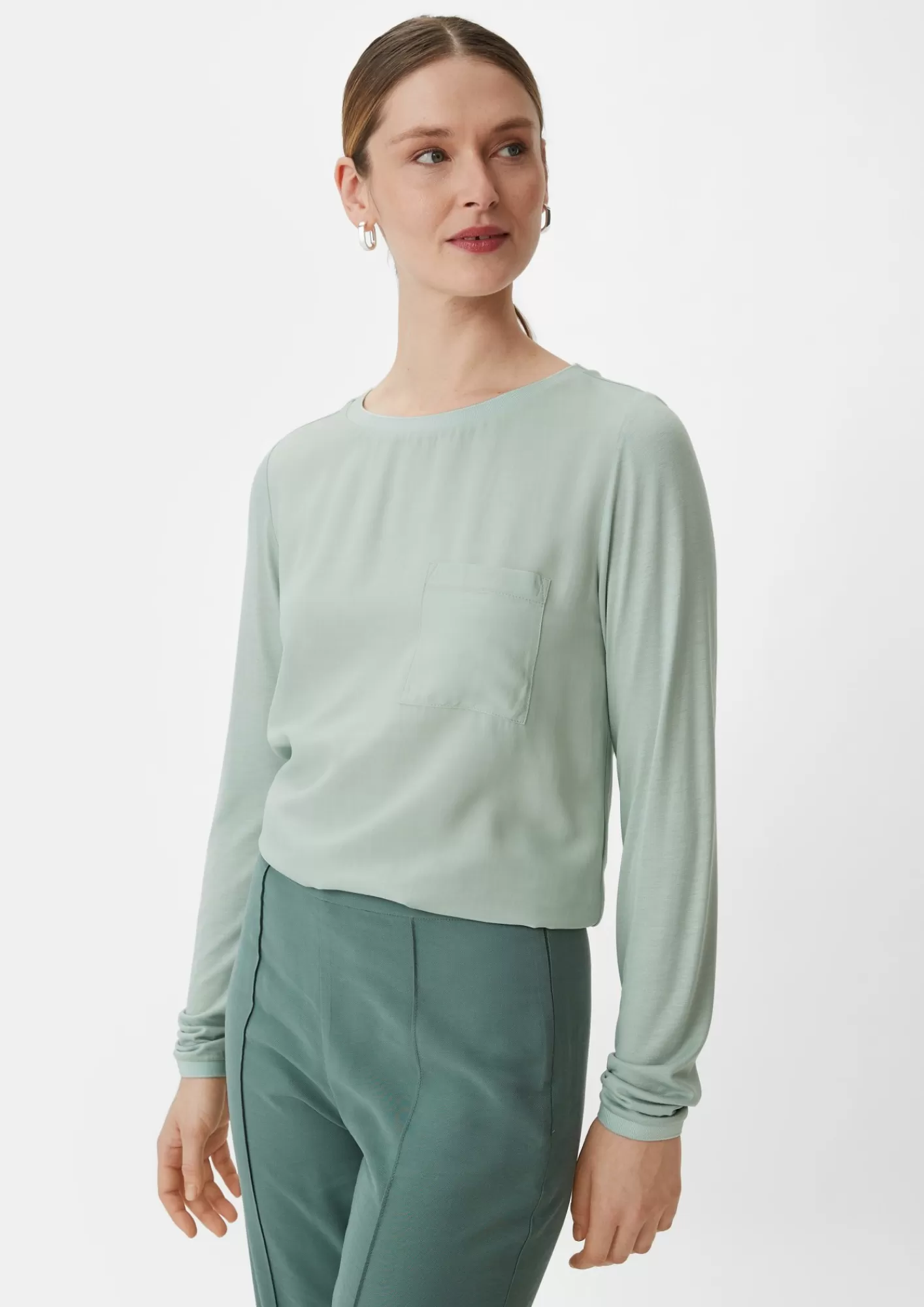 Outlet Comma Longsleeve Aus Viskose