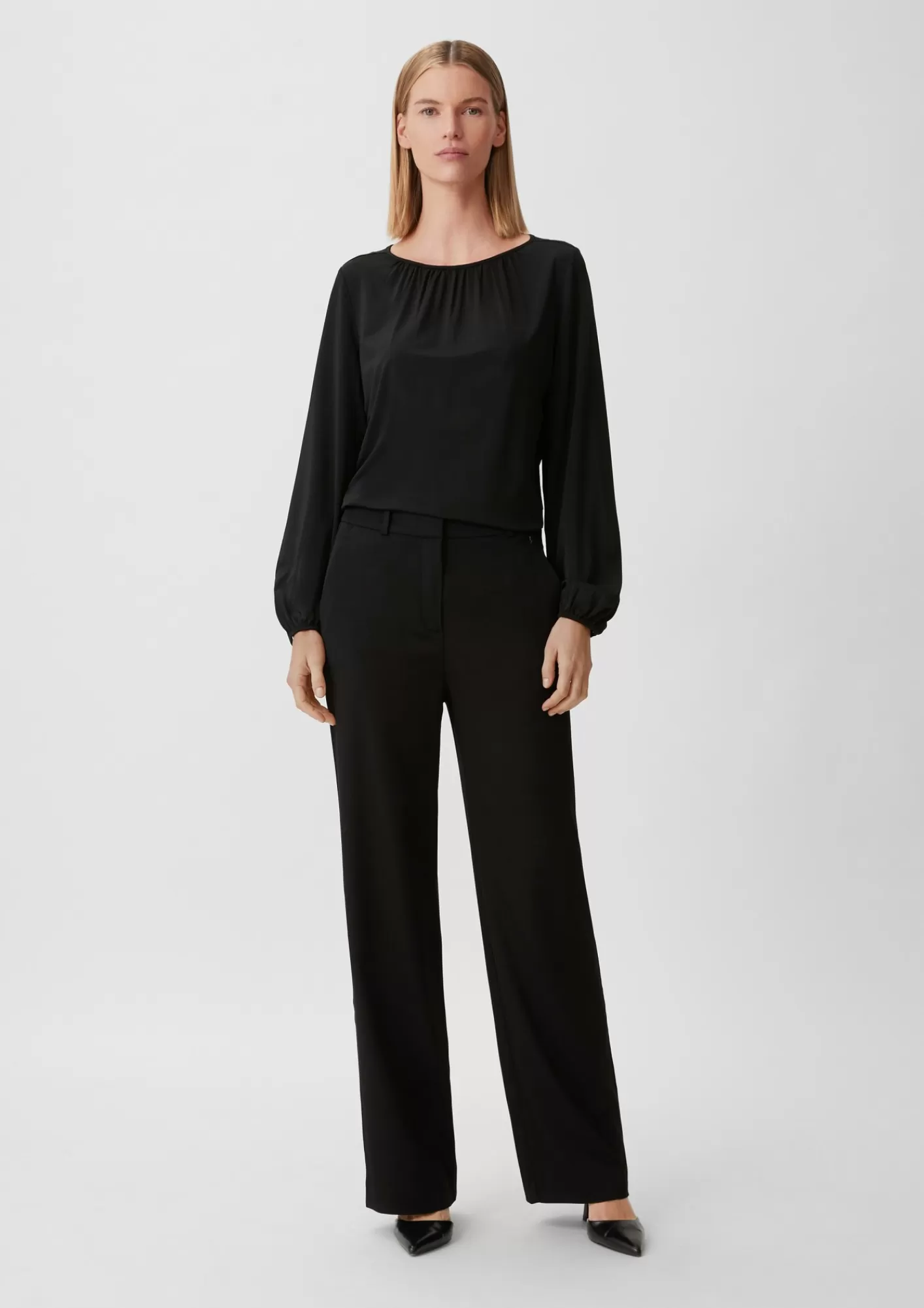 Fashion Comma Longsleeve Aus Viskosestretch