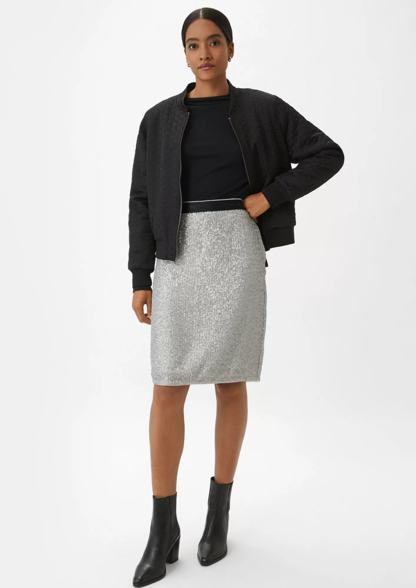 Discount Comma Longsleeve Mit Drapiertem Ausschnitt
