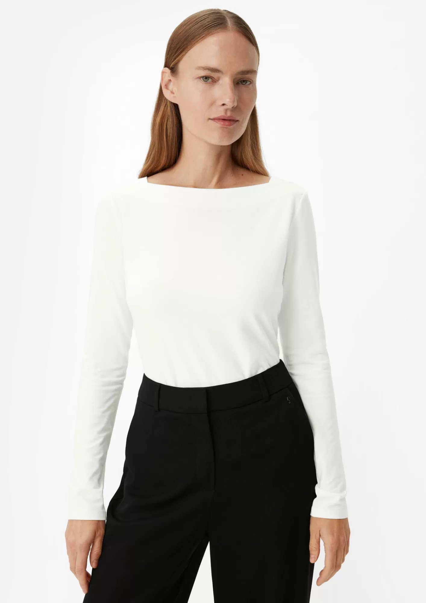 Discount Comma Longsleeve Mit Eckigem Ausschnitt