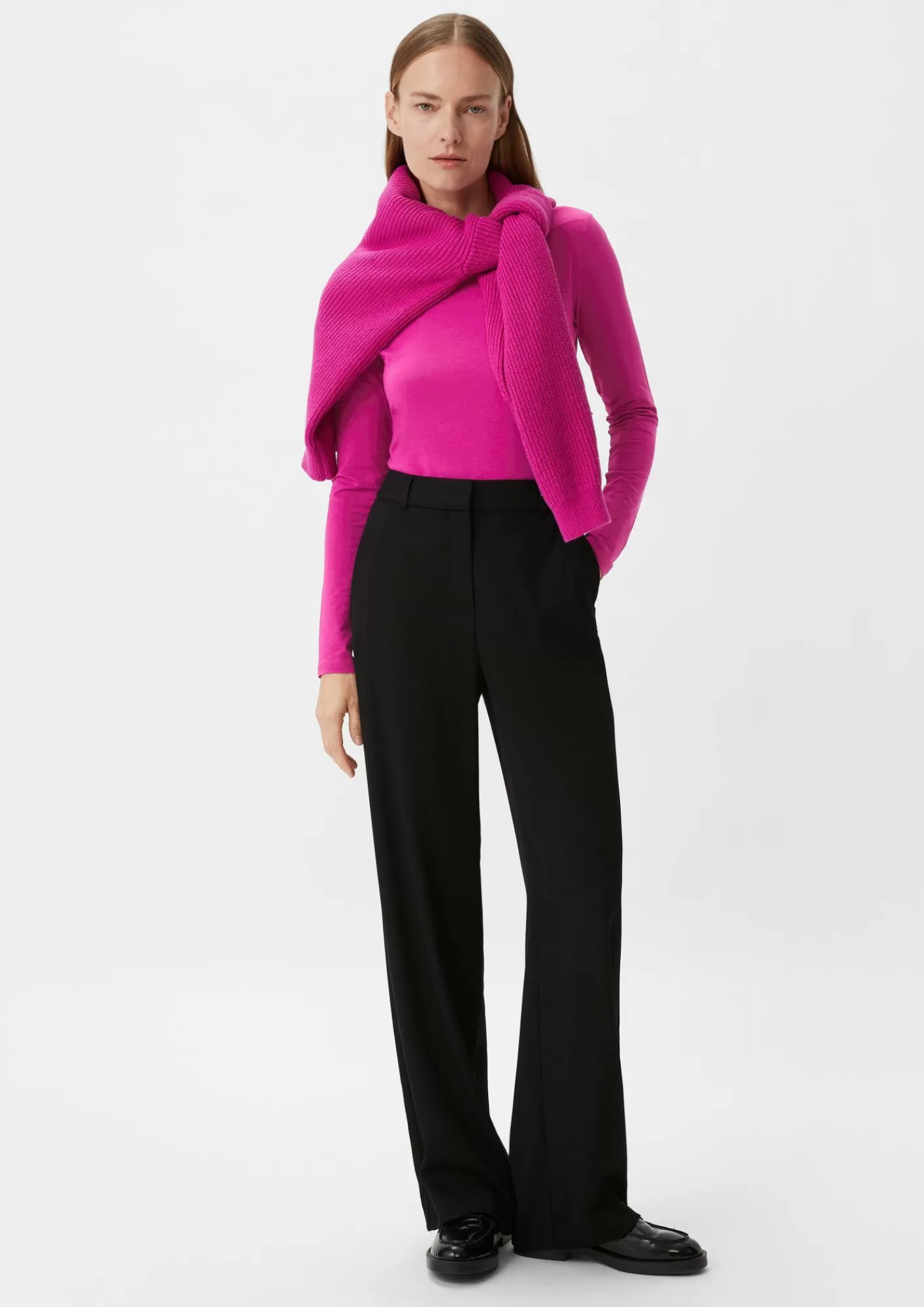 Clearance Comma Longsleeve Mit Eckigem Ausschnitt