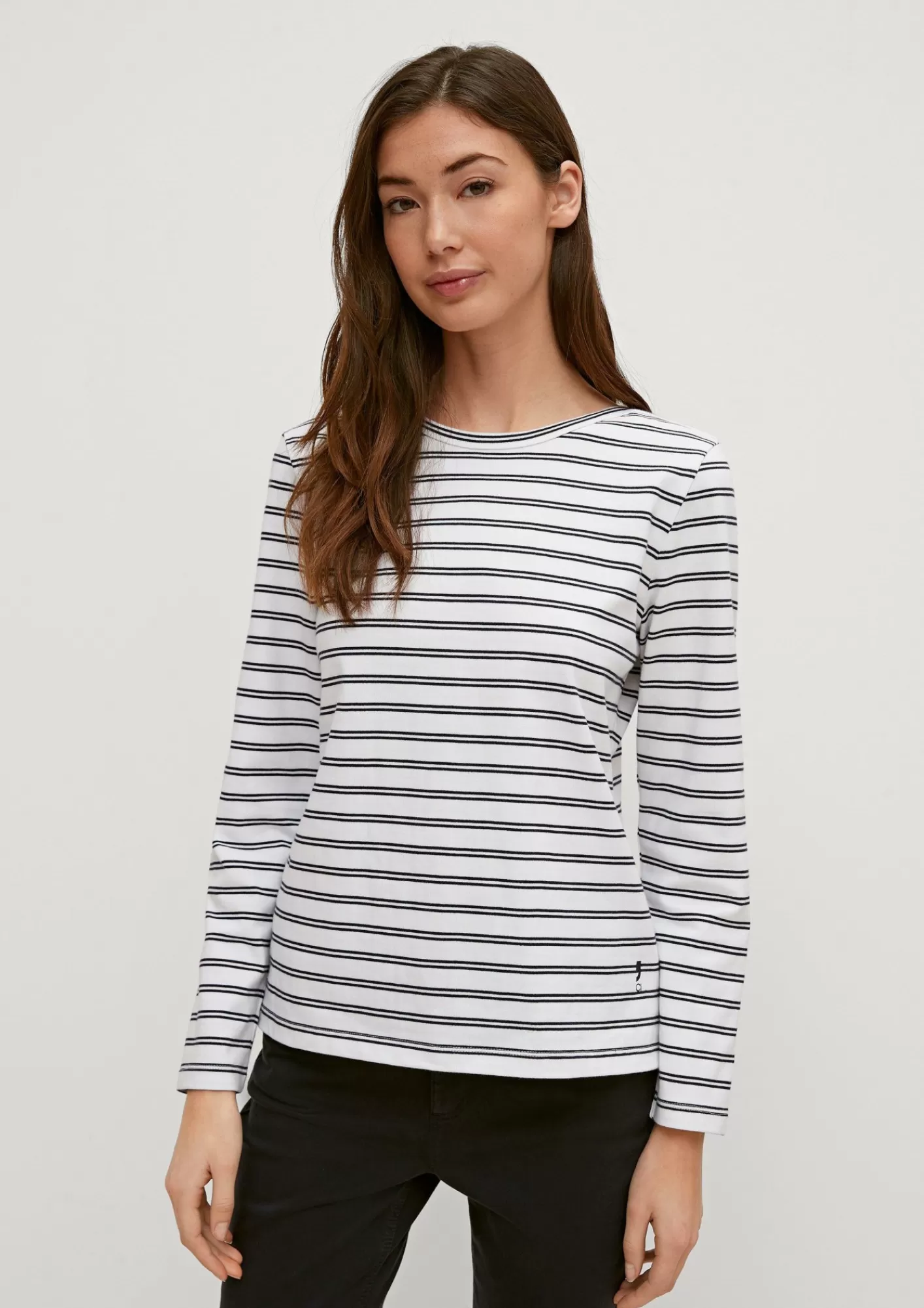 Clearance Comma Longsleeve Mit Streifen