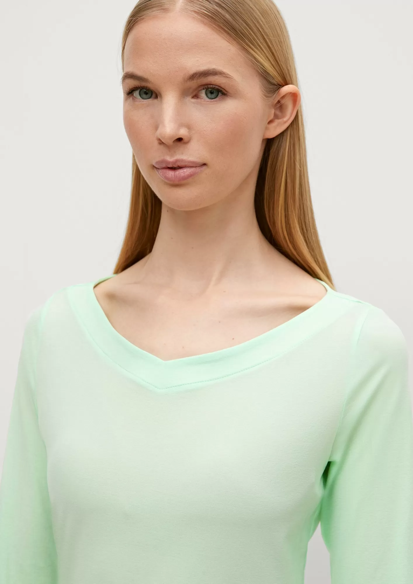 Hot Comma Longsleeve Mit V-Ausschnitt