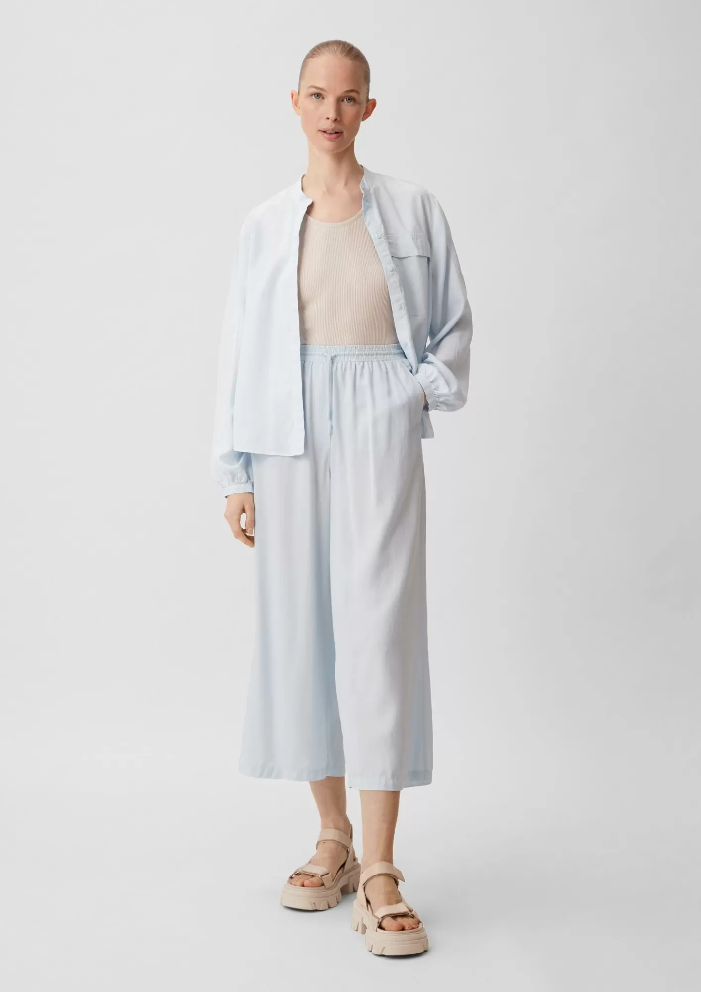 Fashion Comma Loose: Culotte Mit Elastikbund