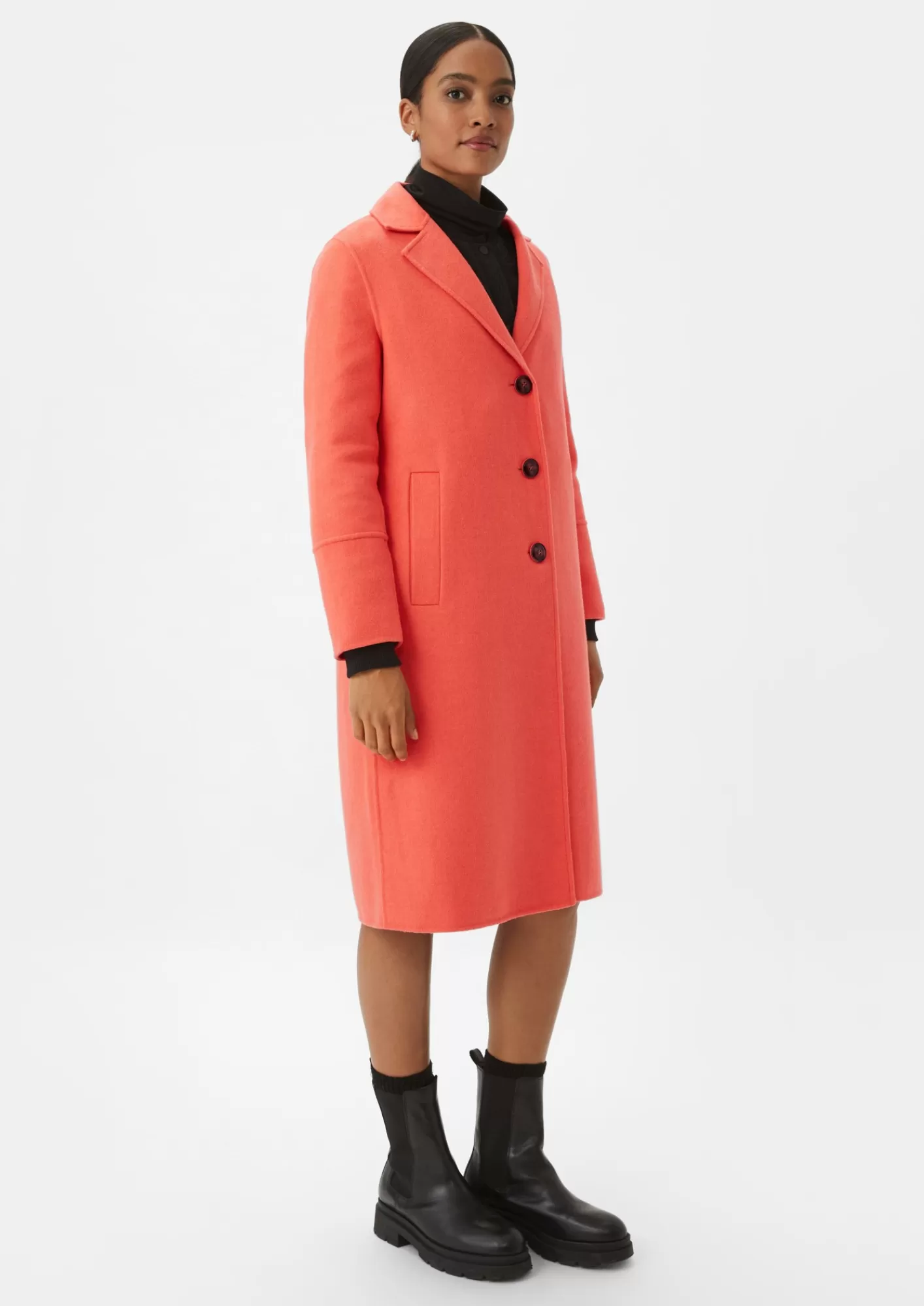 Fashion Comma Loose Fit Mäntel Aus Doubleface