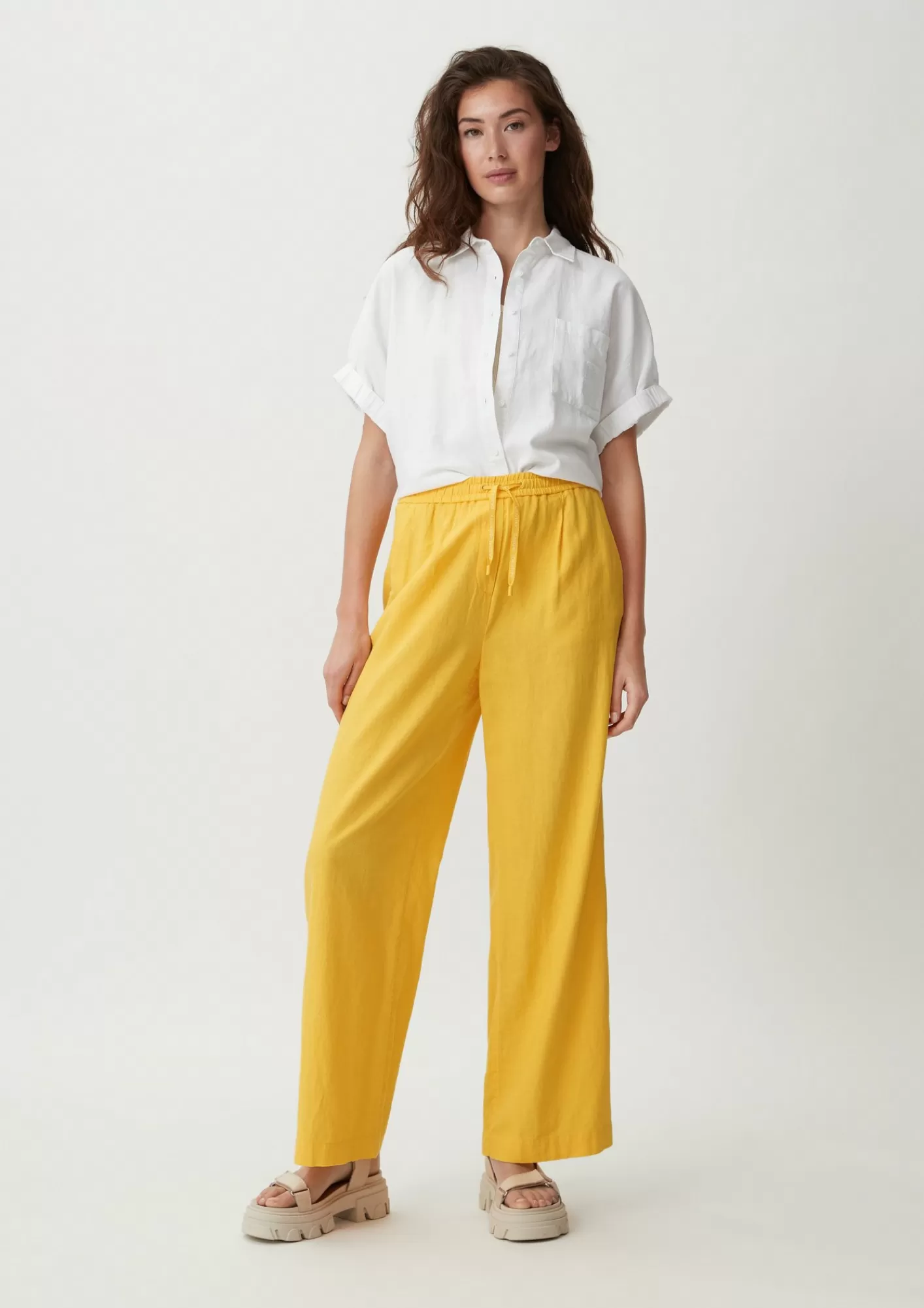 Shop Comma Loose: Hose Aus Leinenmix