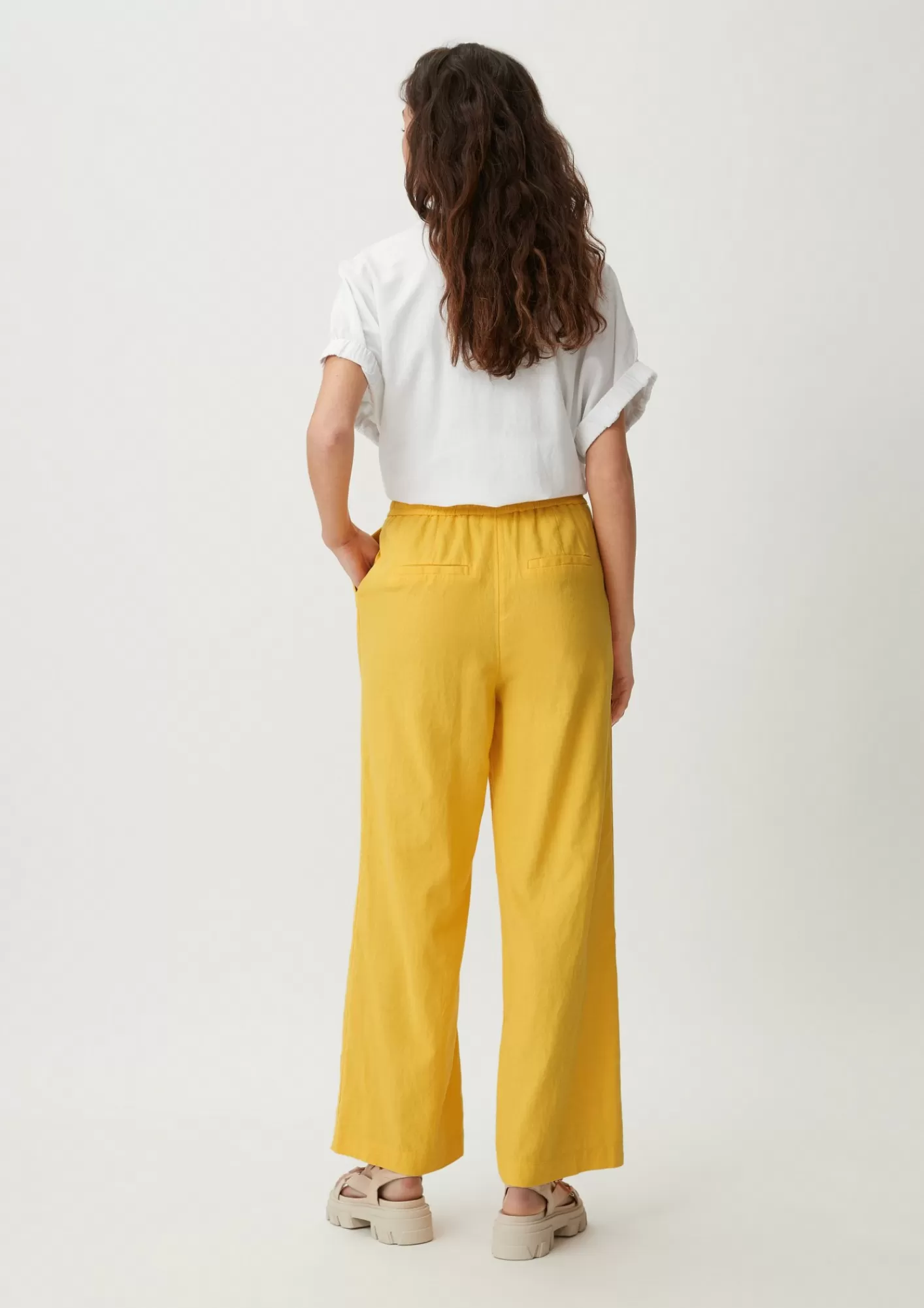 Shop Comma Loose: Hose Aus Leinenmix