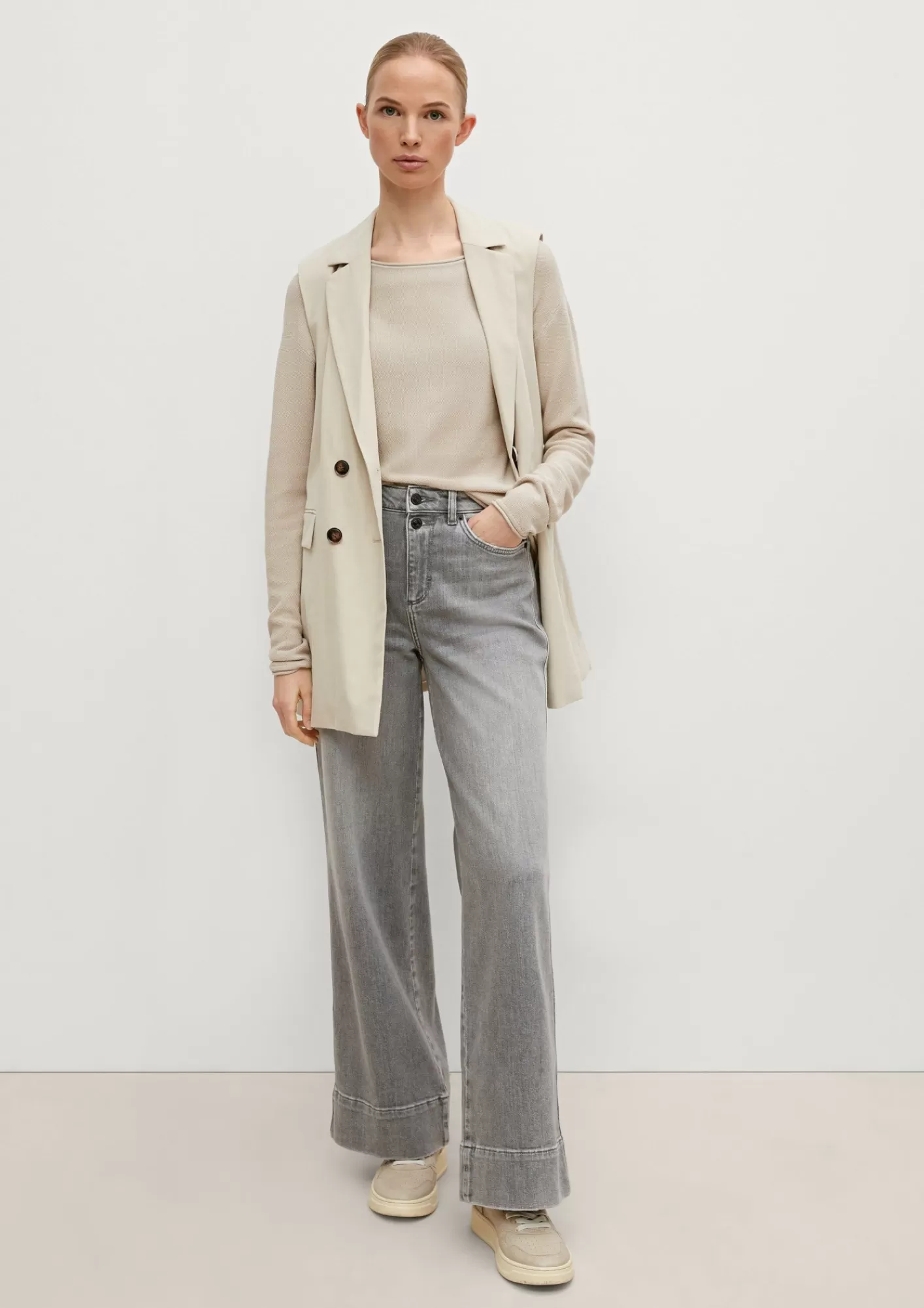 New Comma Loose: Jeans Mit Wide Leg