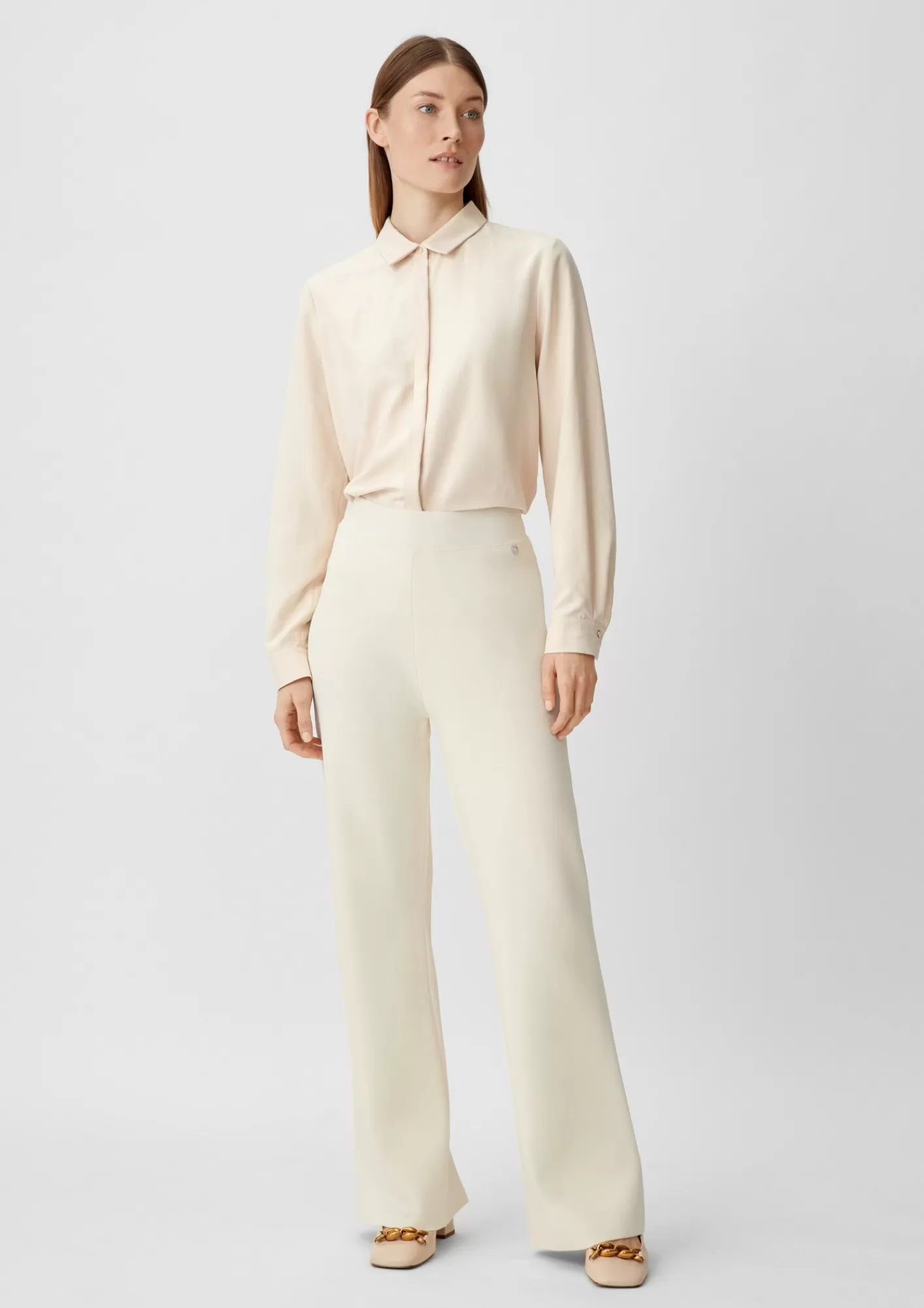 Sale Comma Loose: Strickhose Mit Flared Leg