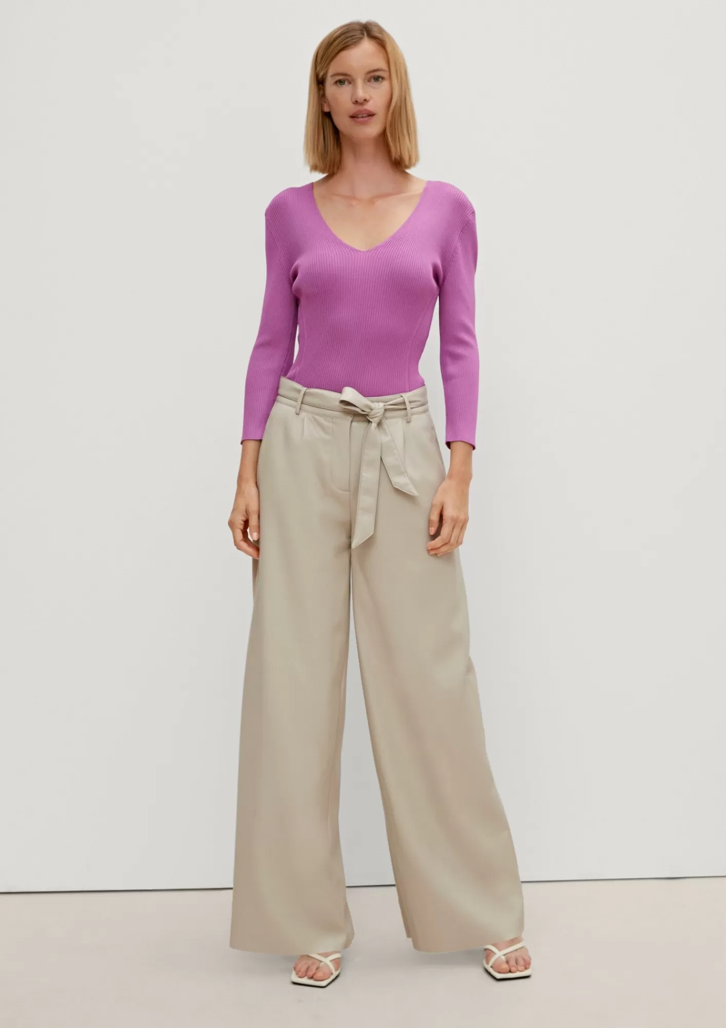 Cheap Comma Loose: Weite Hose Mit Gurtel