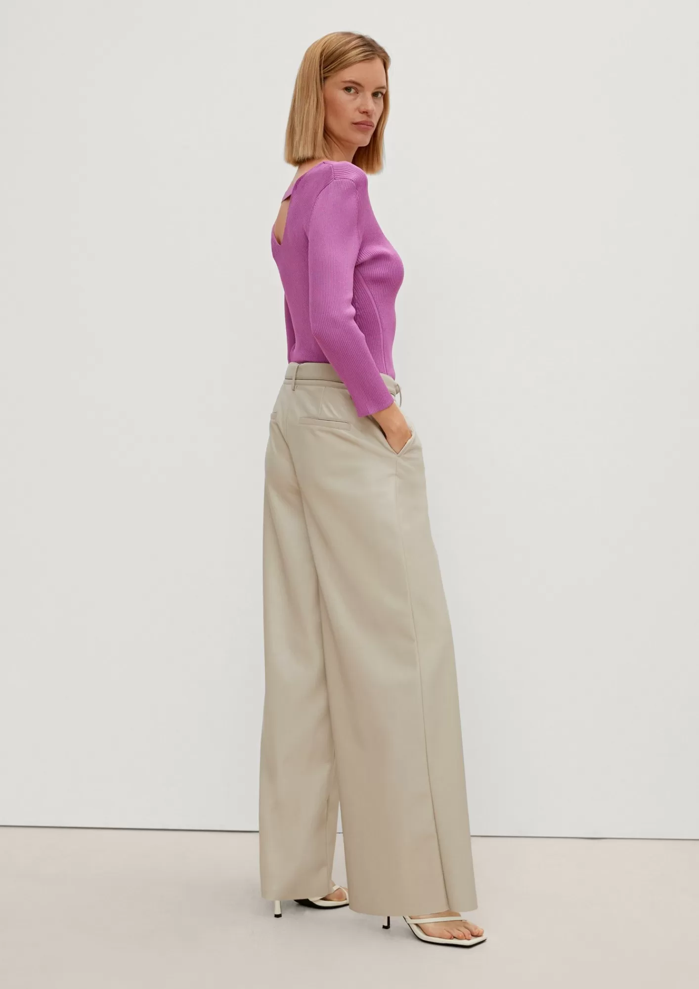 Cheap Comma Loose: Weite Hose Mit Gurtel