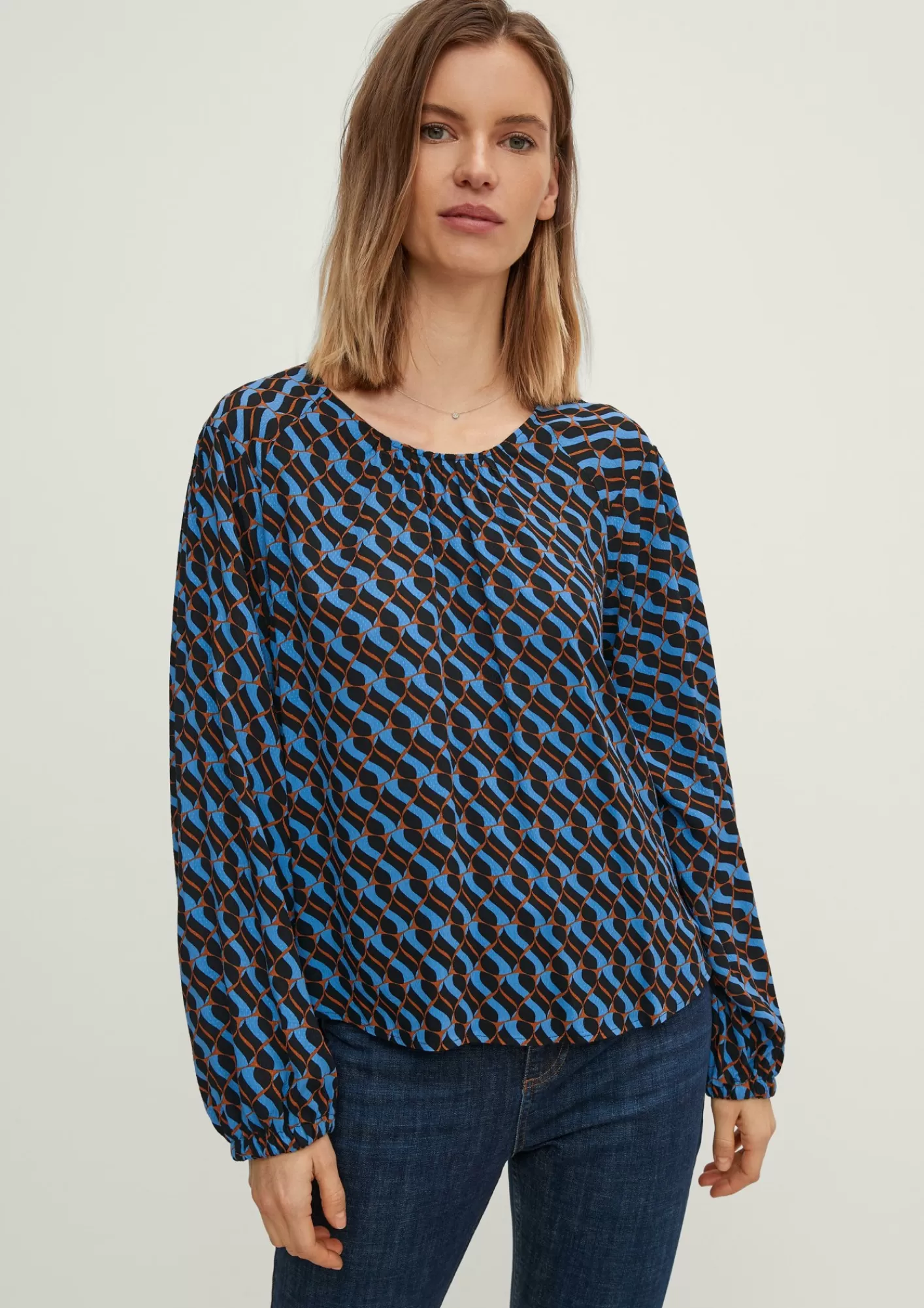 Discount Comma Luftige Bluse Mit Struktur