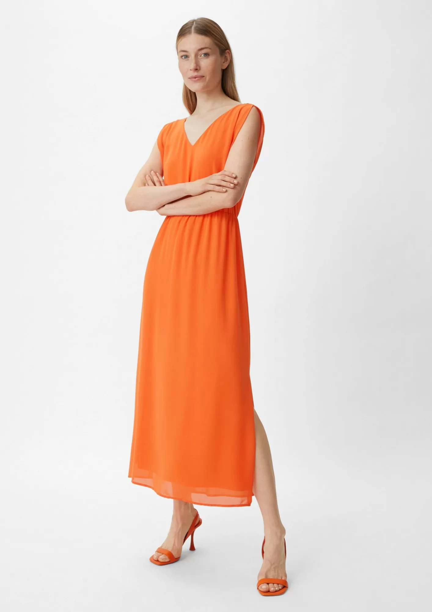 Shop Comma Maxikleid Aus Chiffon