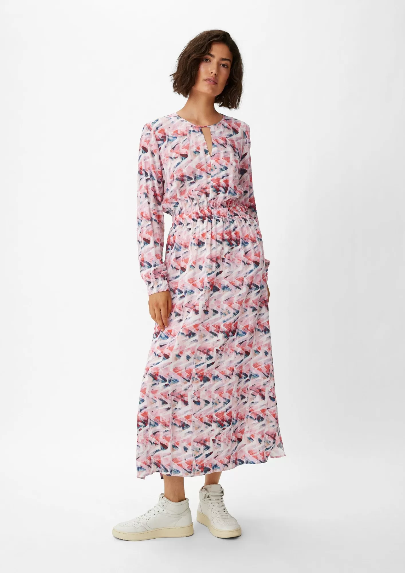 Clearance Comma Maxi-Kleid Aus Viskose
