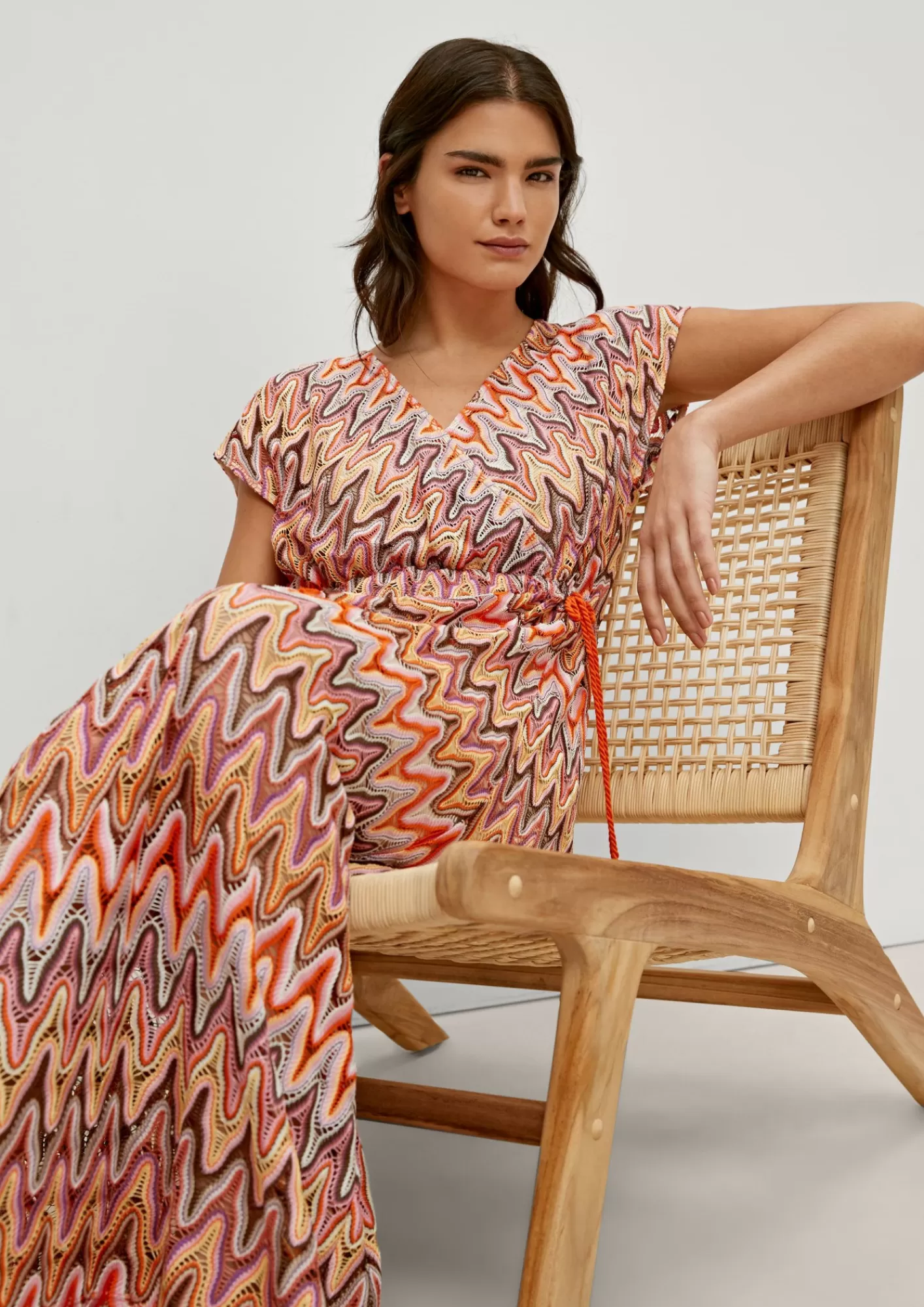 Cheap Comma Maxi-Kleid Im Ajourmuster