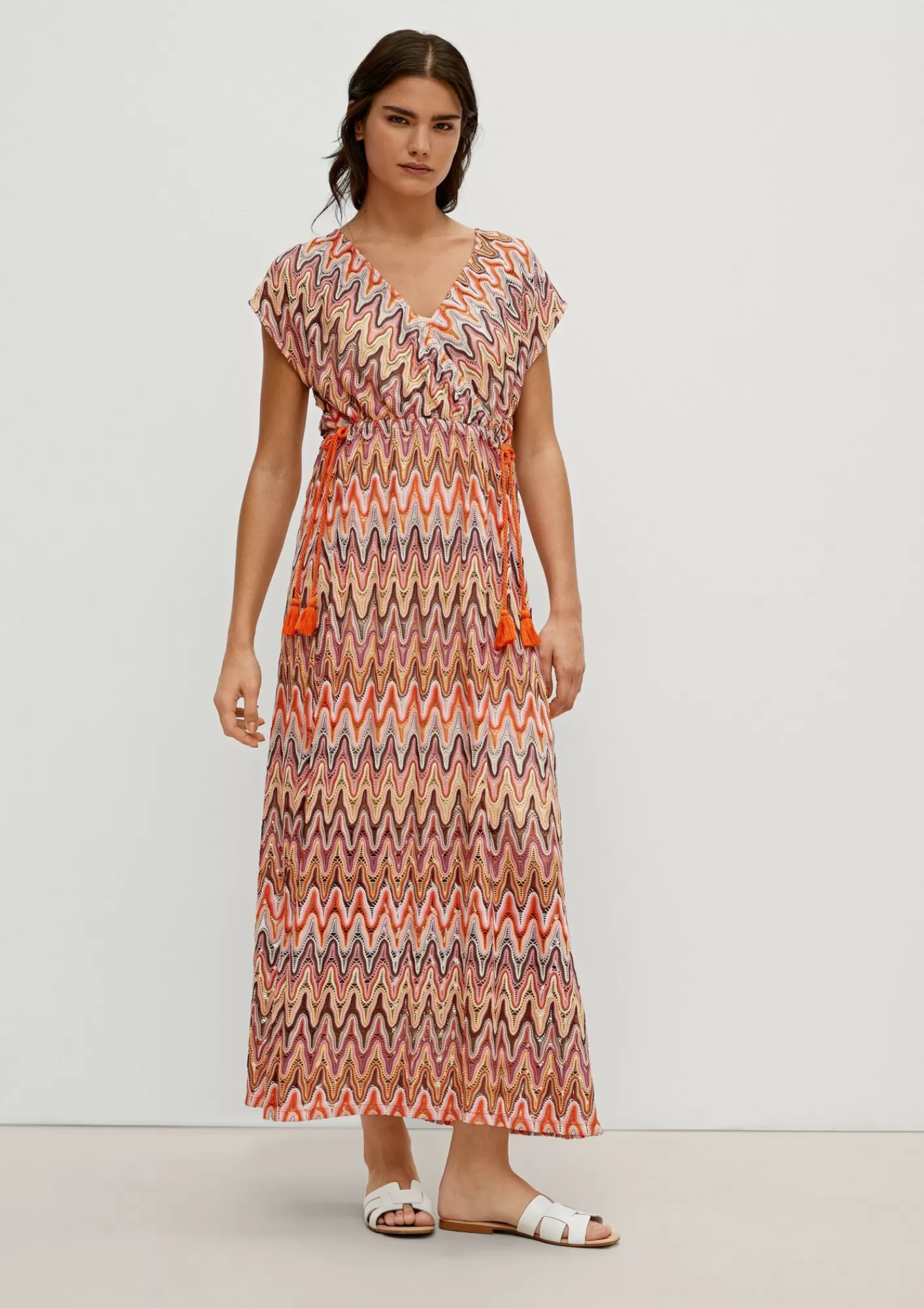 Cheap Comma Maxi-Kleid Im Ajourmuster
