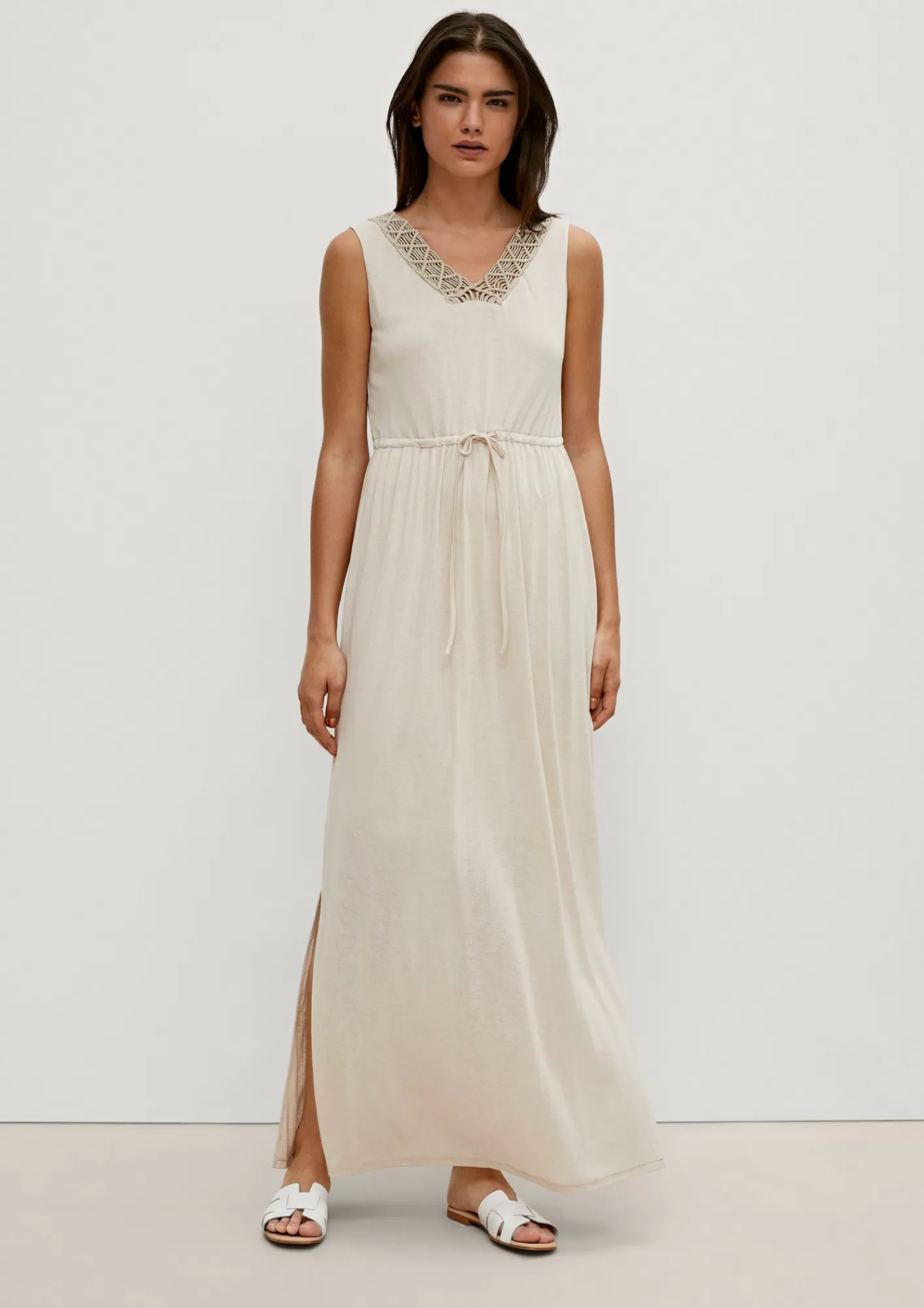 Online Comma Maxi-Kleid Mit Hakelspitze