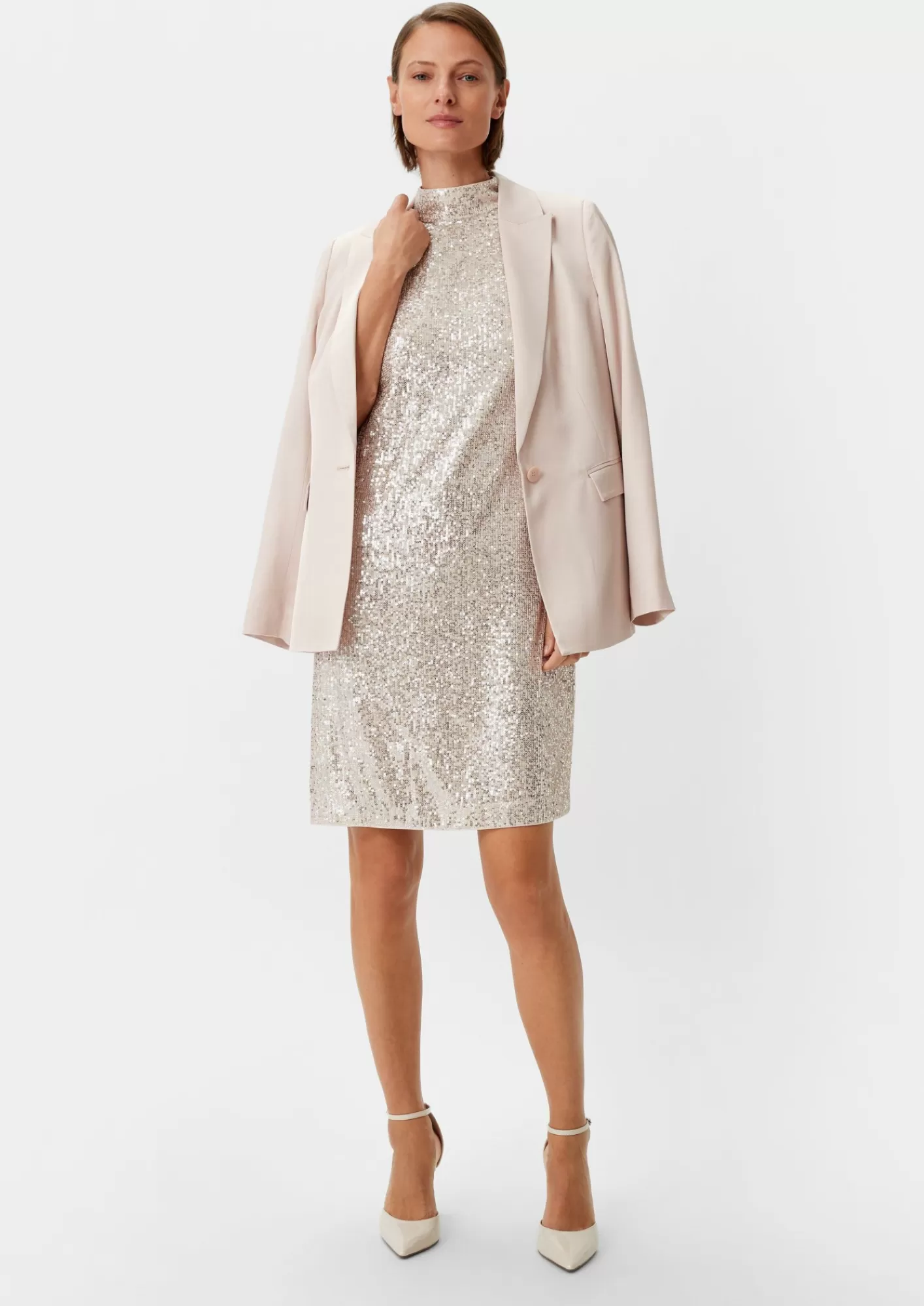 Cheap Comma Mesh-Kleid Mit Pailletten