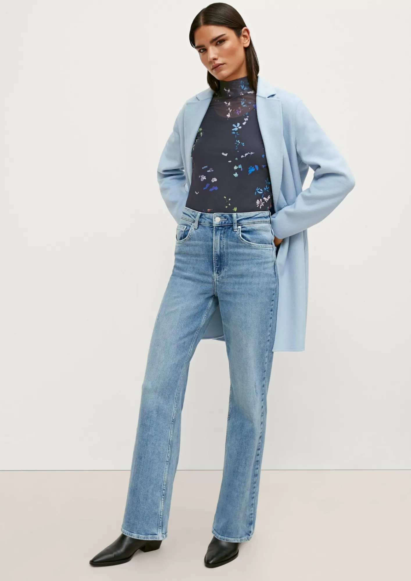 Store Comma Mesh-Shirt Mit Allover-Print