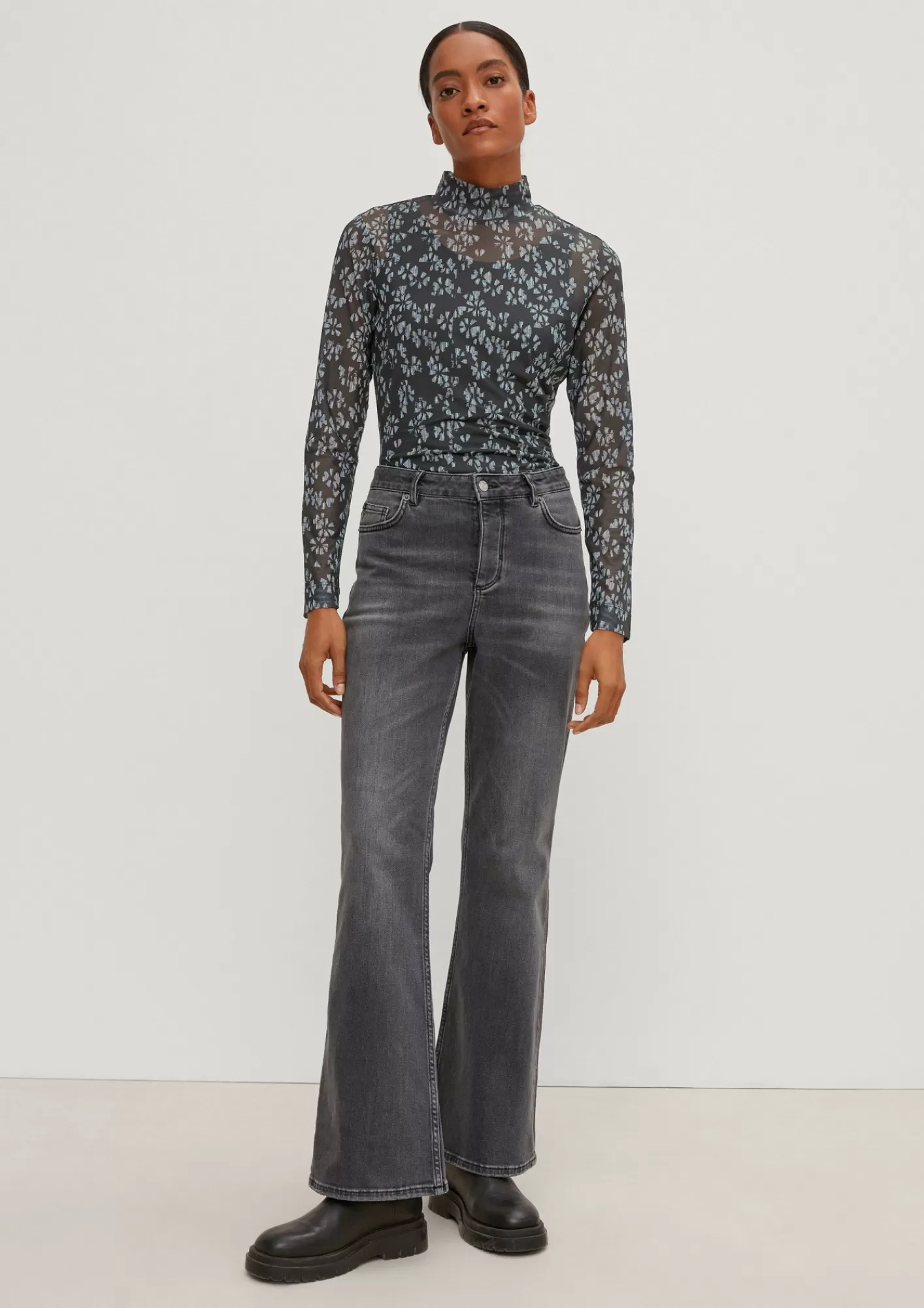 Shop Comma Mesh-Shirt Mit Alloverprint