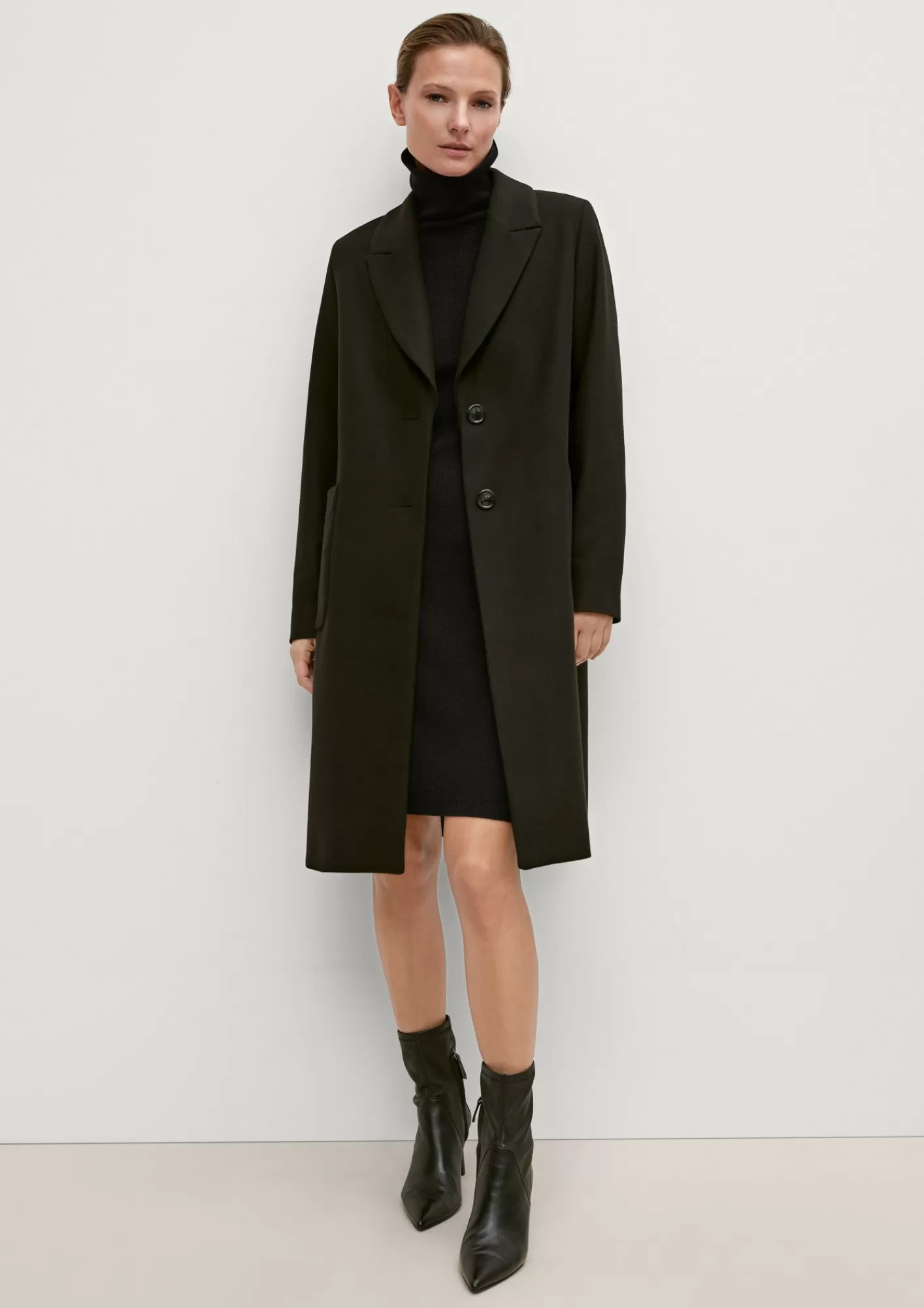Best Comma Midikleid Aus Rippstrick