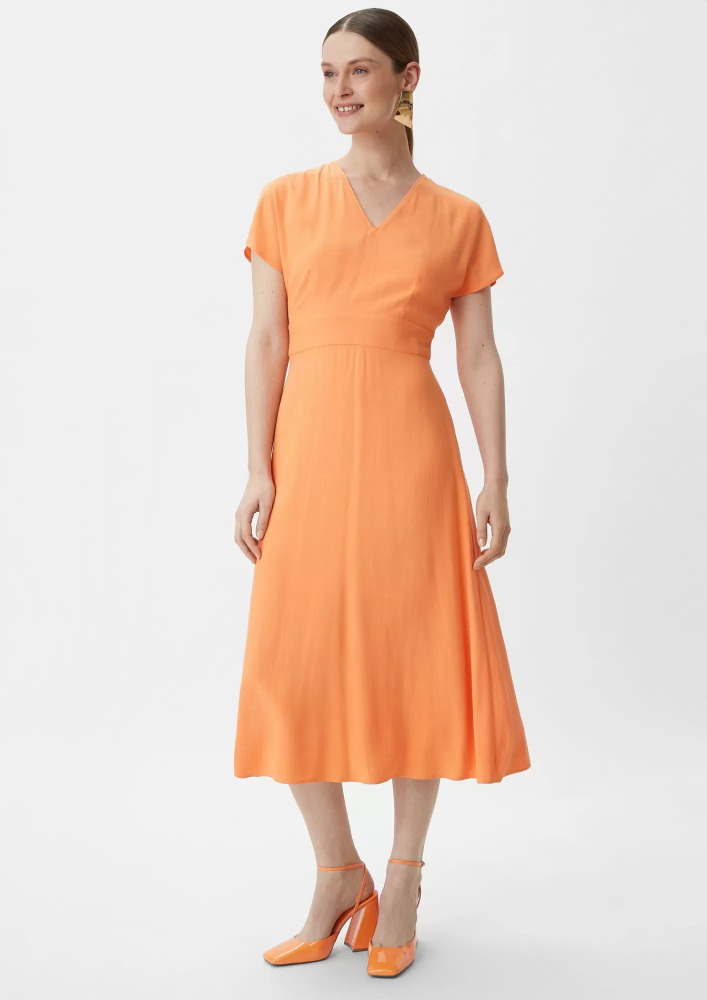 Best Comma Midi-Kleid Aus Satin