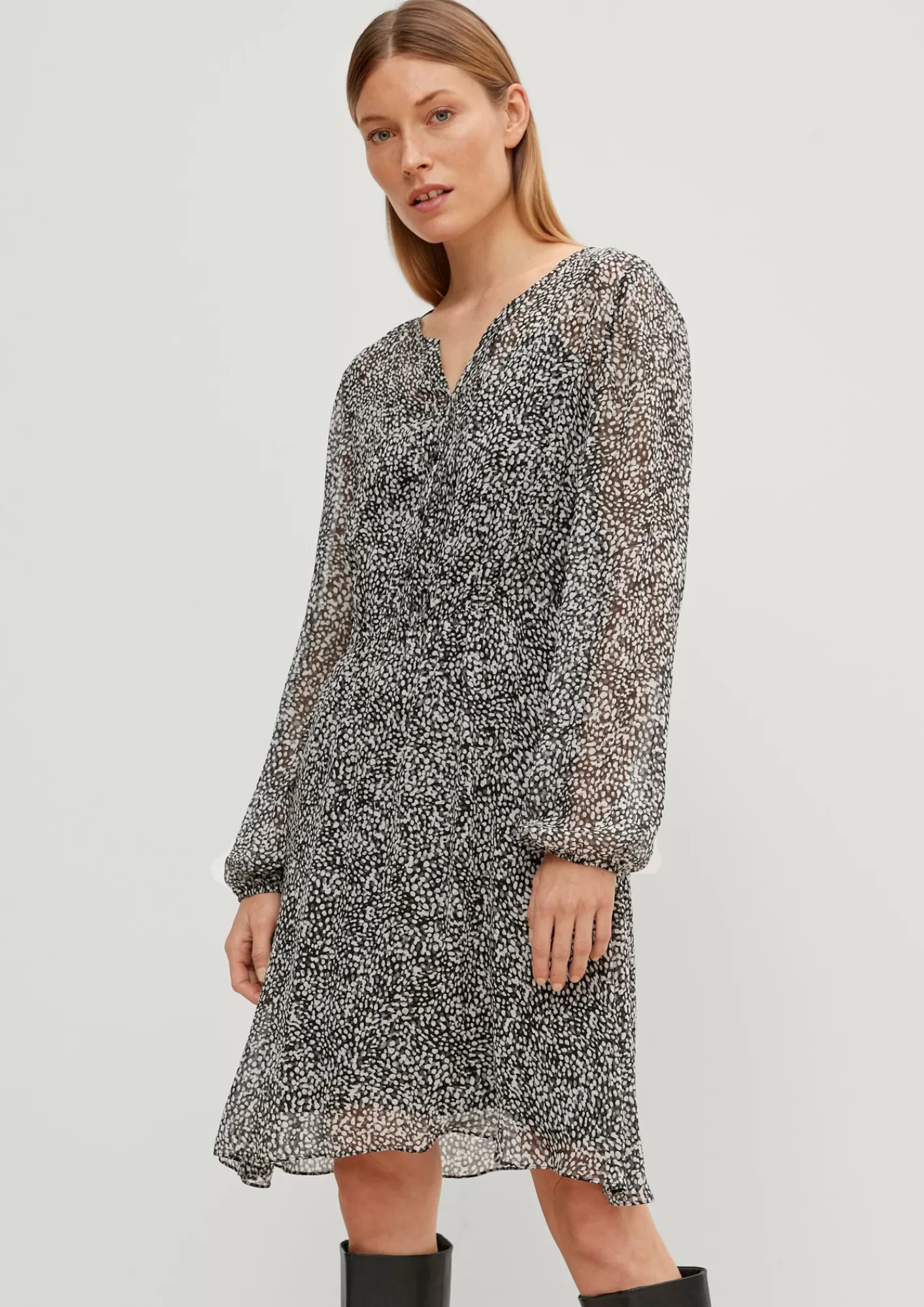 Best Comma Midikleid Aus Viskose