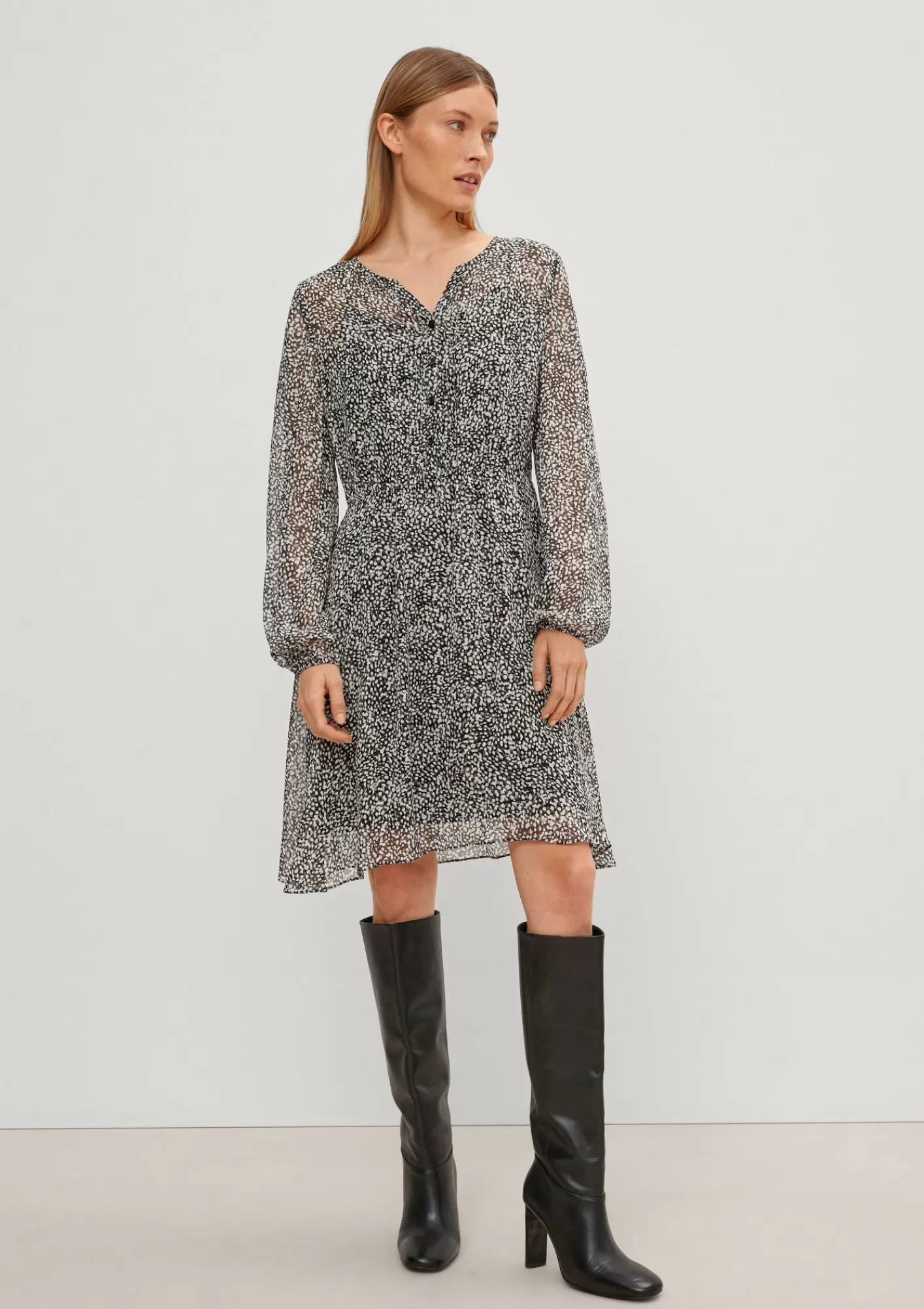 Best Comma Midikleid Aus Viskose