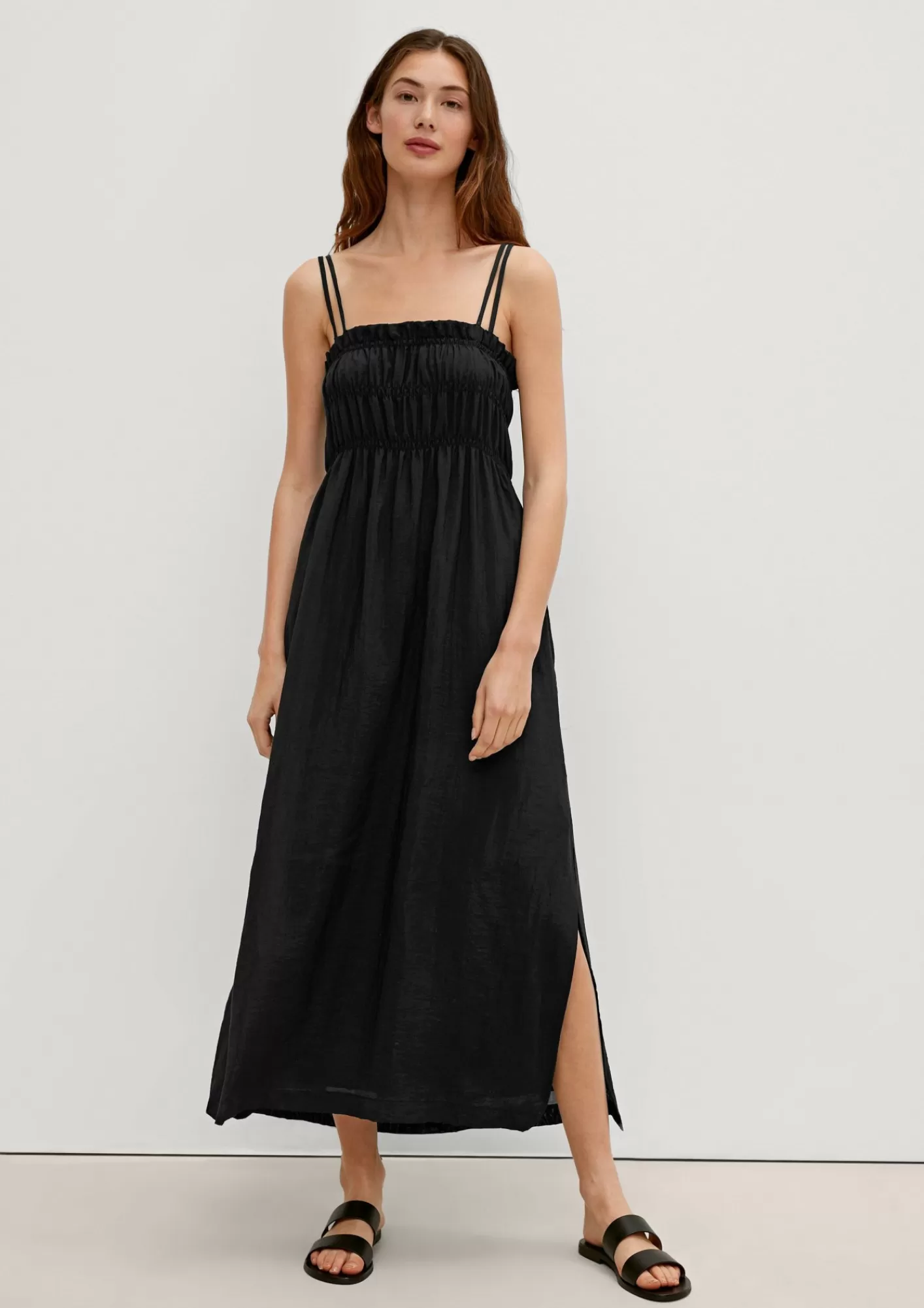 Outlet Comma Midi-Kleid Mit Ruschendetail