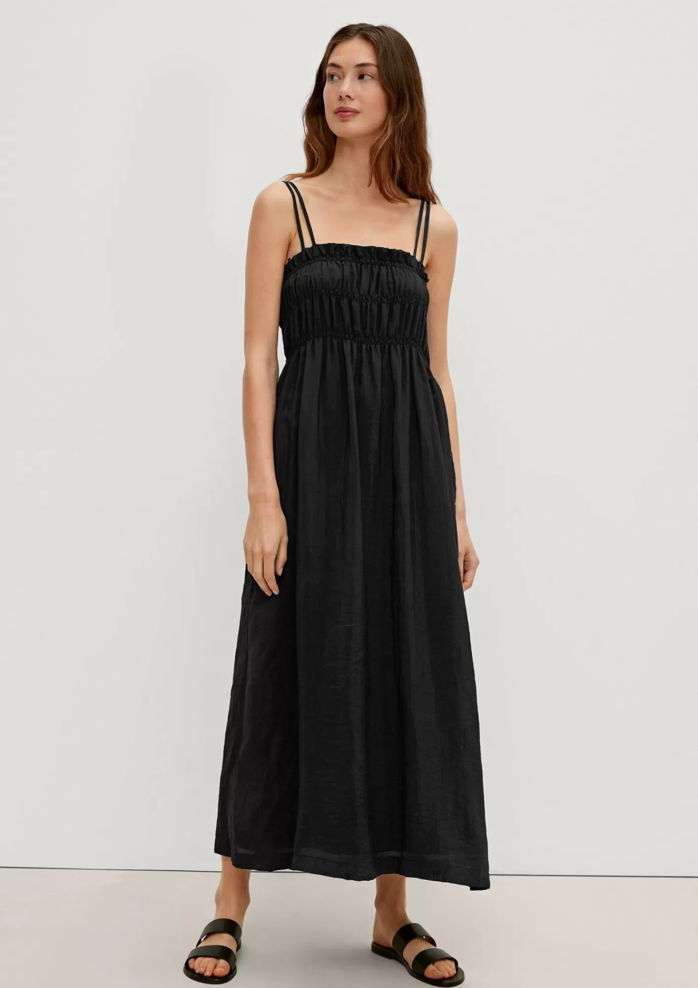 Outlet Comma Midi-Kleid Mit Ruschendetail