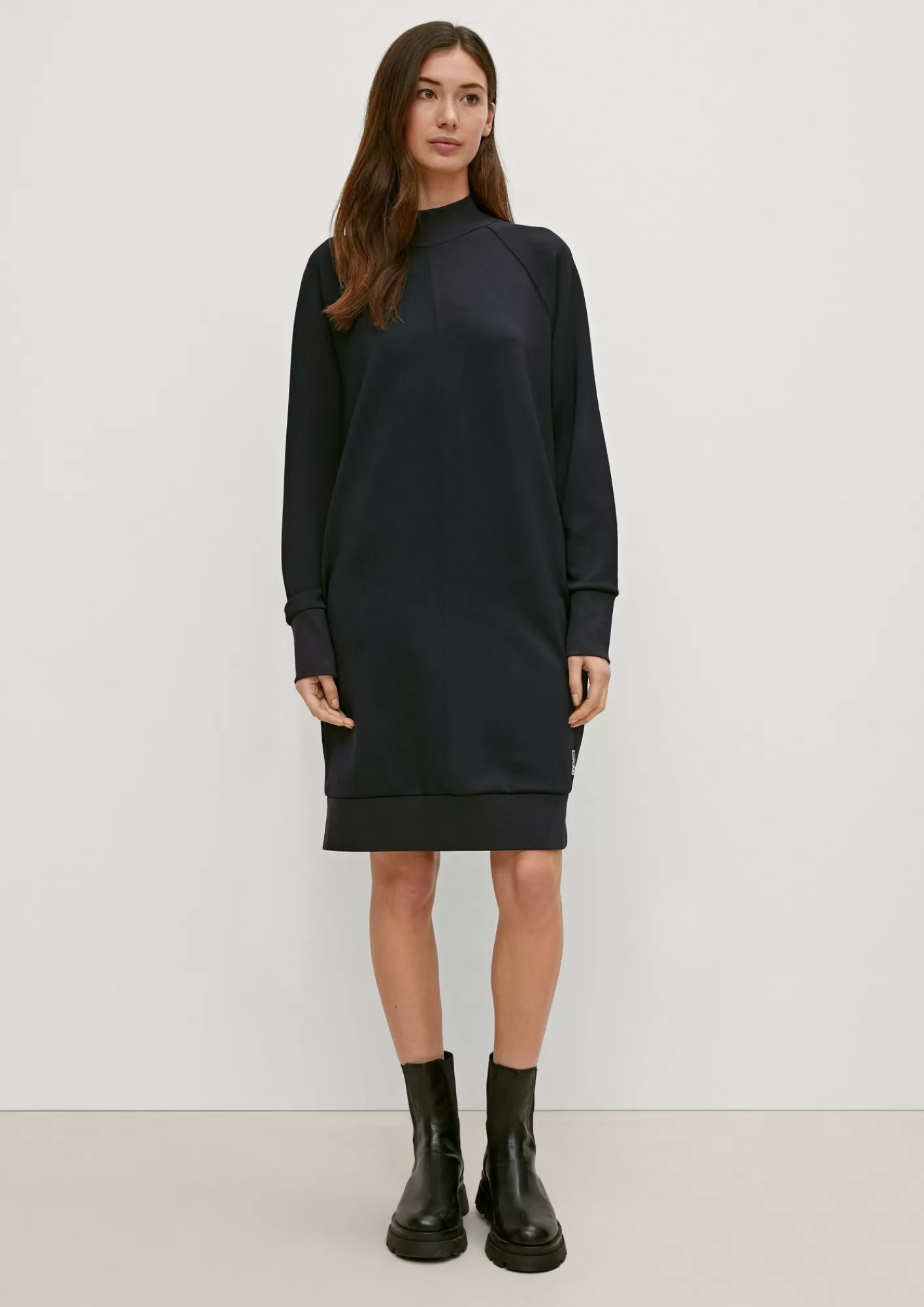Shop Comma Midikleid Mit Stehkragen
