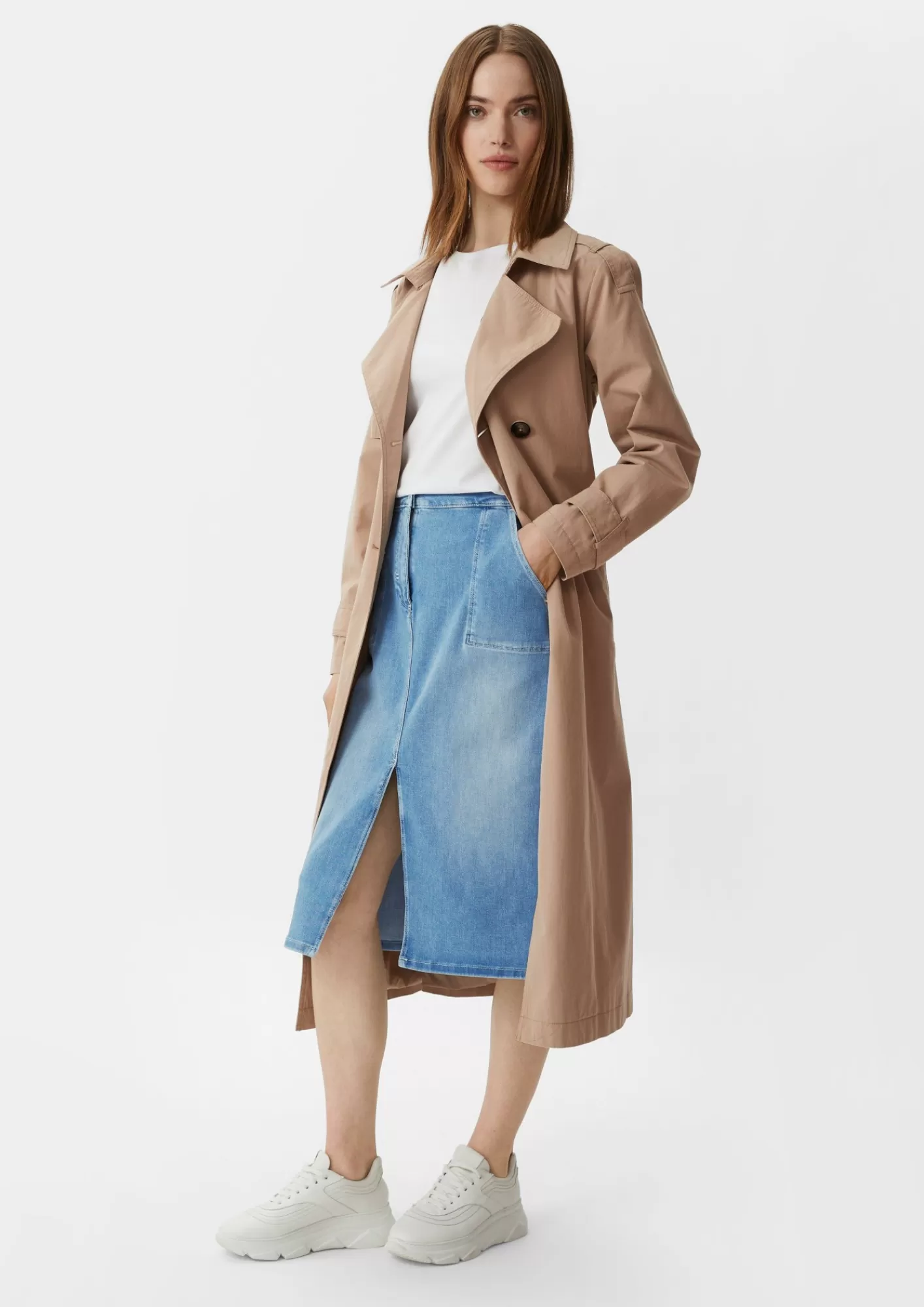 Fashion Comma Midi-Rock Aus Denim