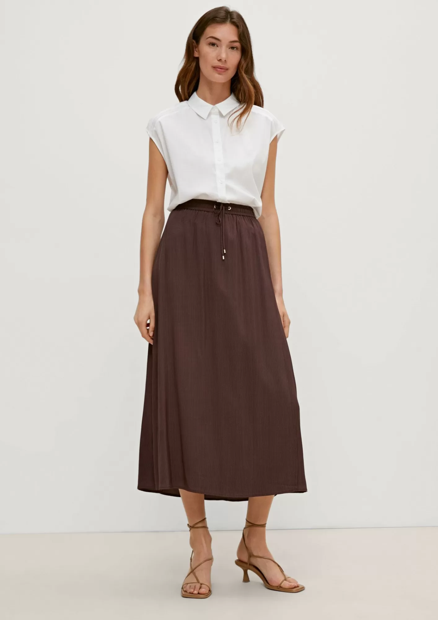 Hot Comma Midi-Rock Mit Layering-Detail