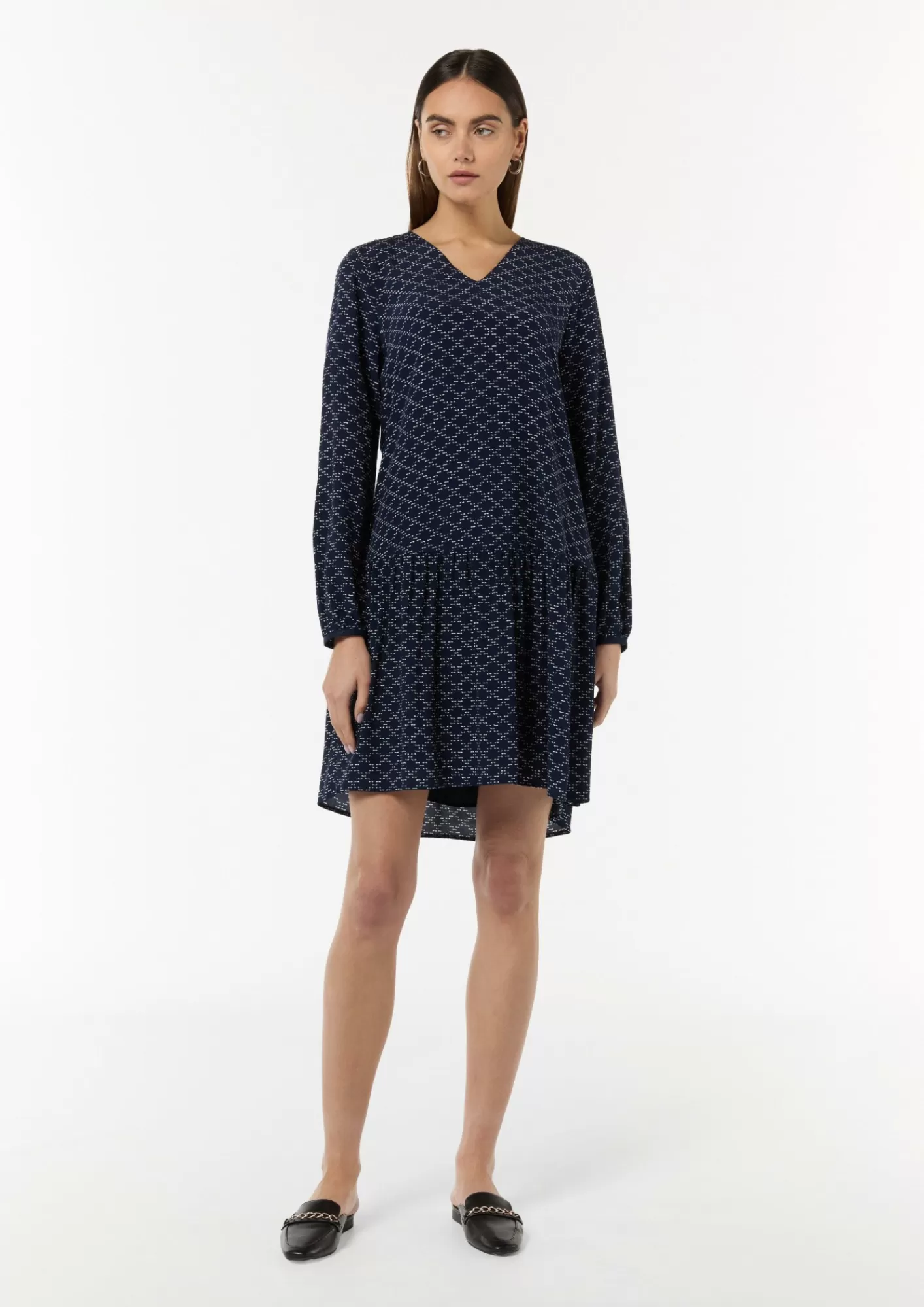 New Comma Minikleid Aus Viskose